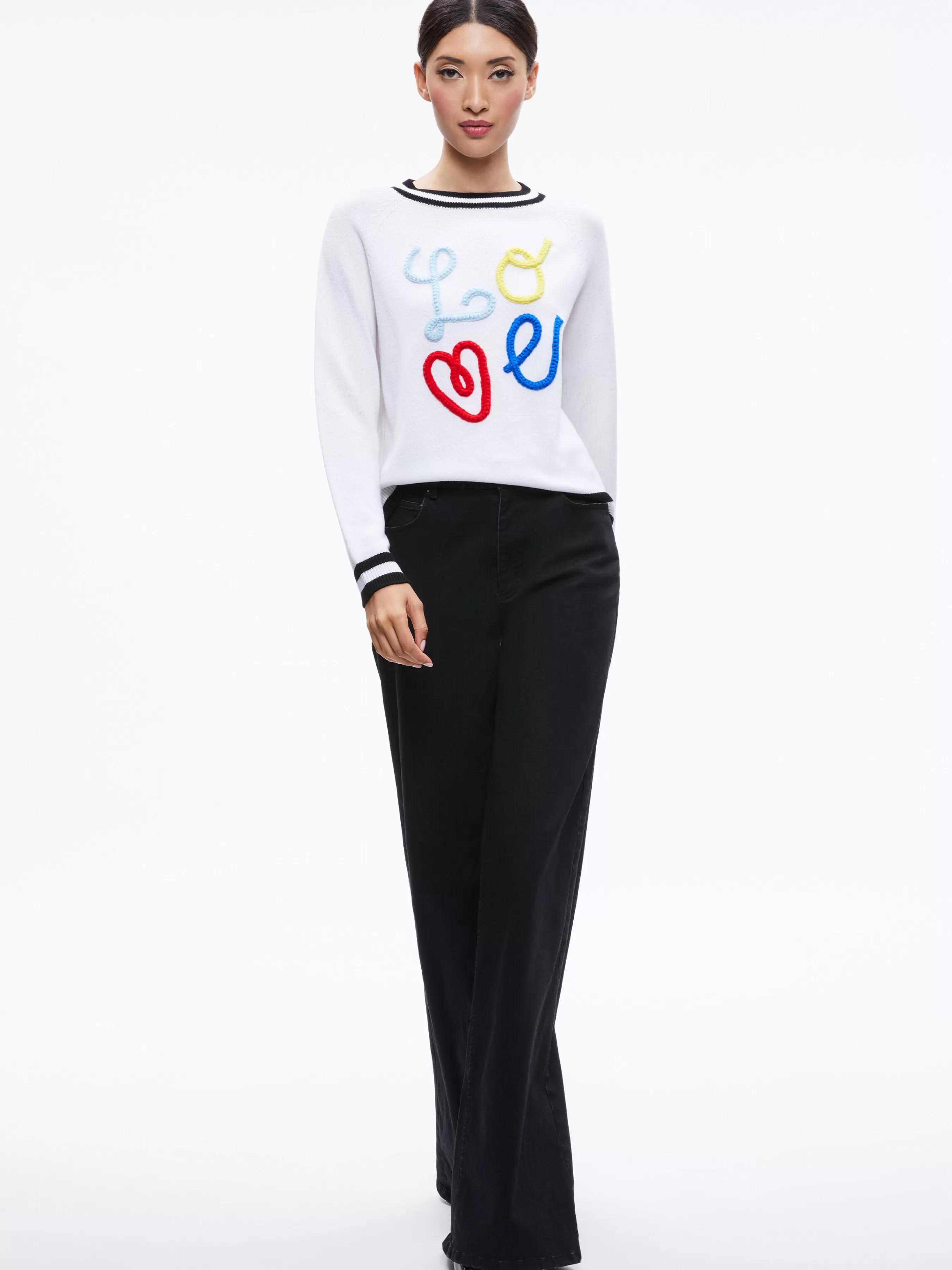 Alice and Olivia ALBINA LOVE PULLOVER