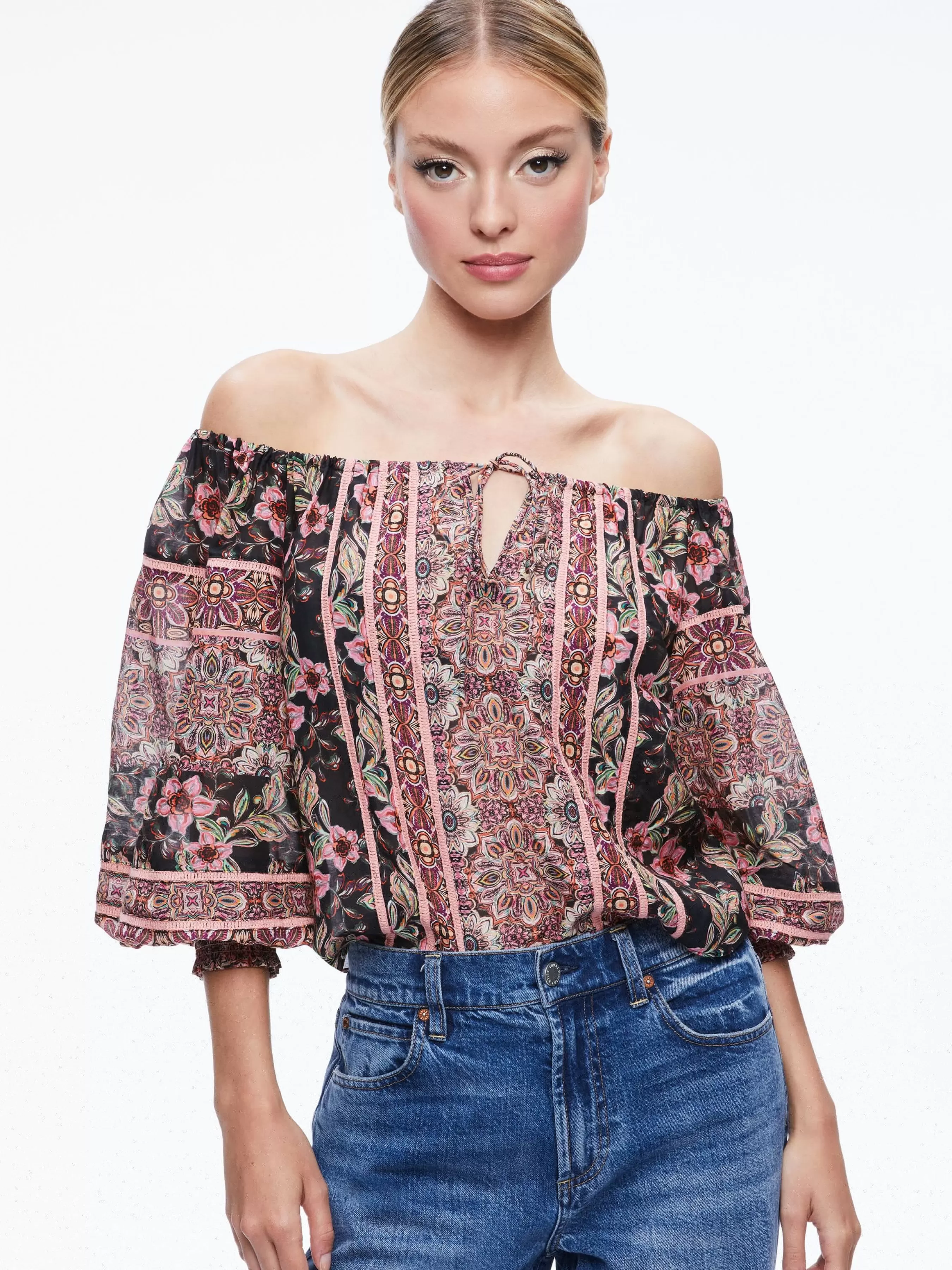 Alice and Olivia ALTA OFF THE SHOULDER TOP