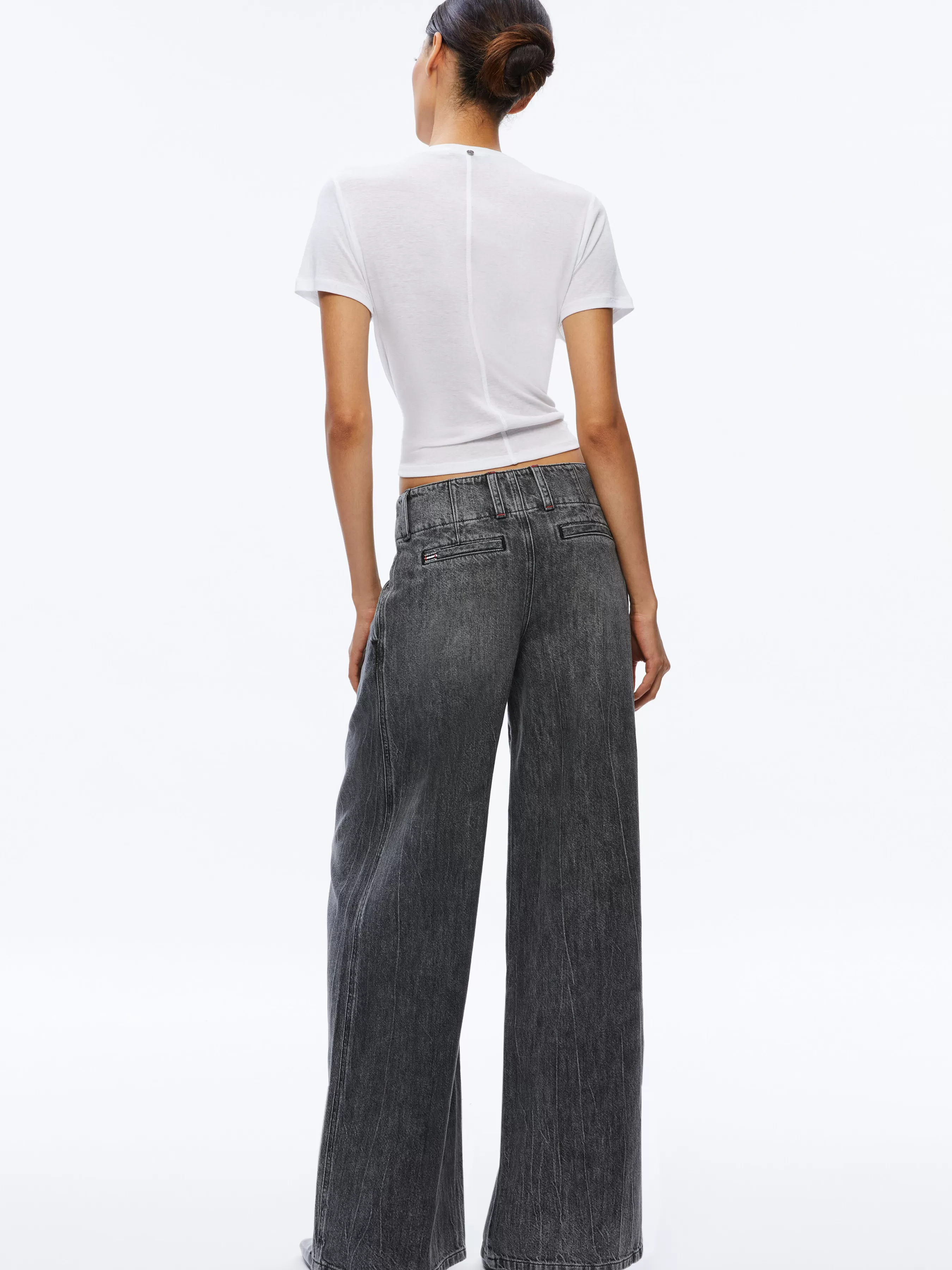 Alice and Olivia ANDERS LOW RISE PLEATED JEAN