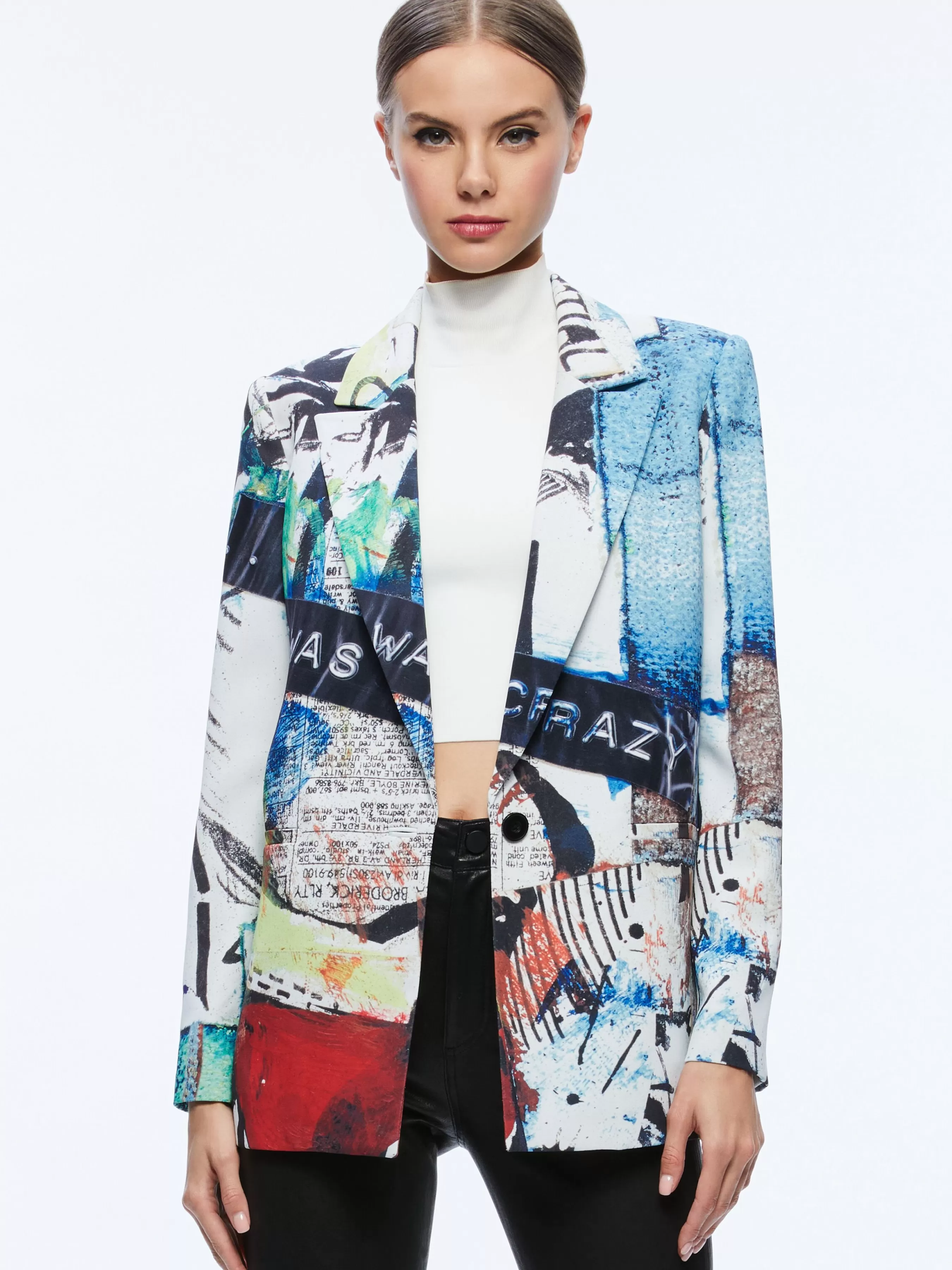 Alice and Olivia A+O X BASQUIAT DENNY BLAZER