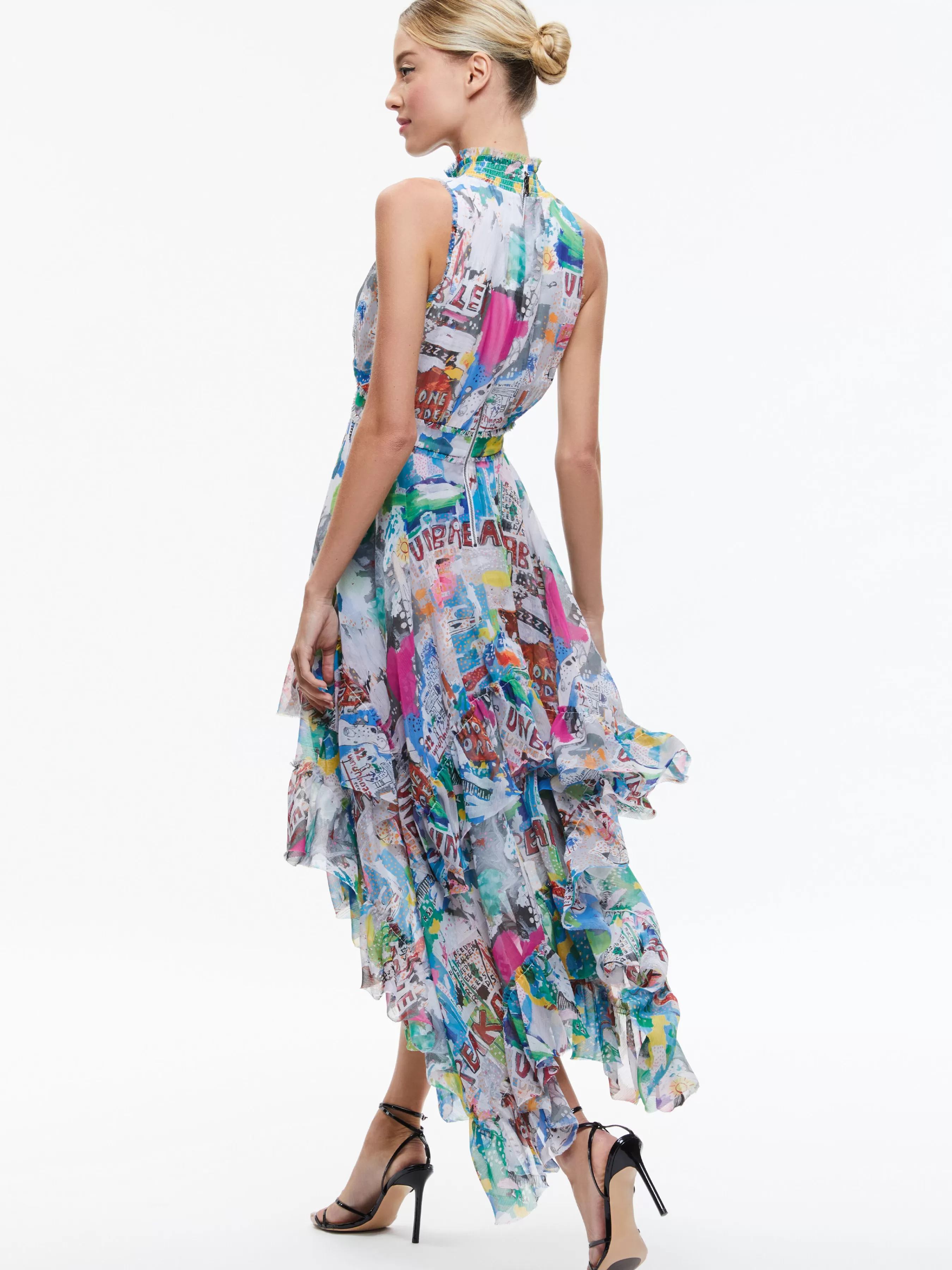 Alice and Olivia A+O X BASQUIAT EVELYN MAXI DRESS