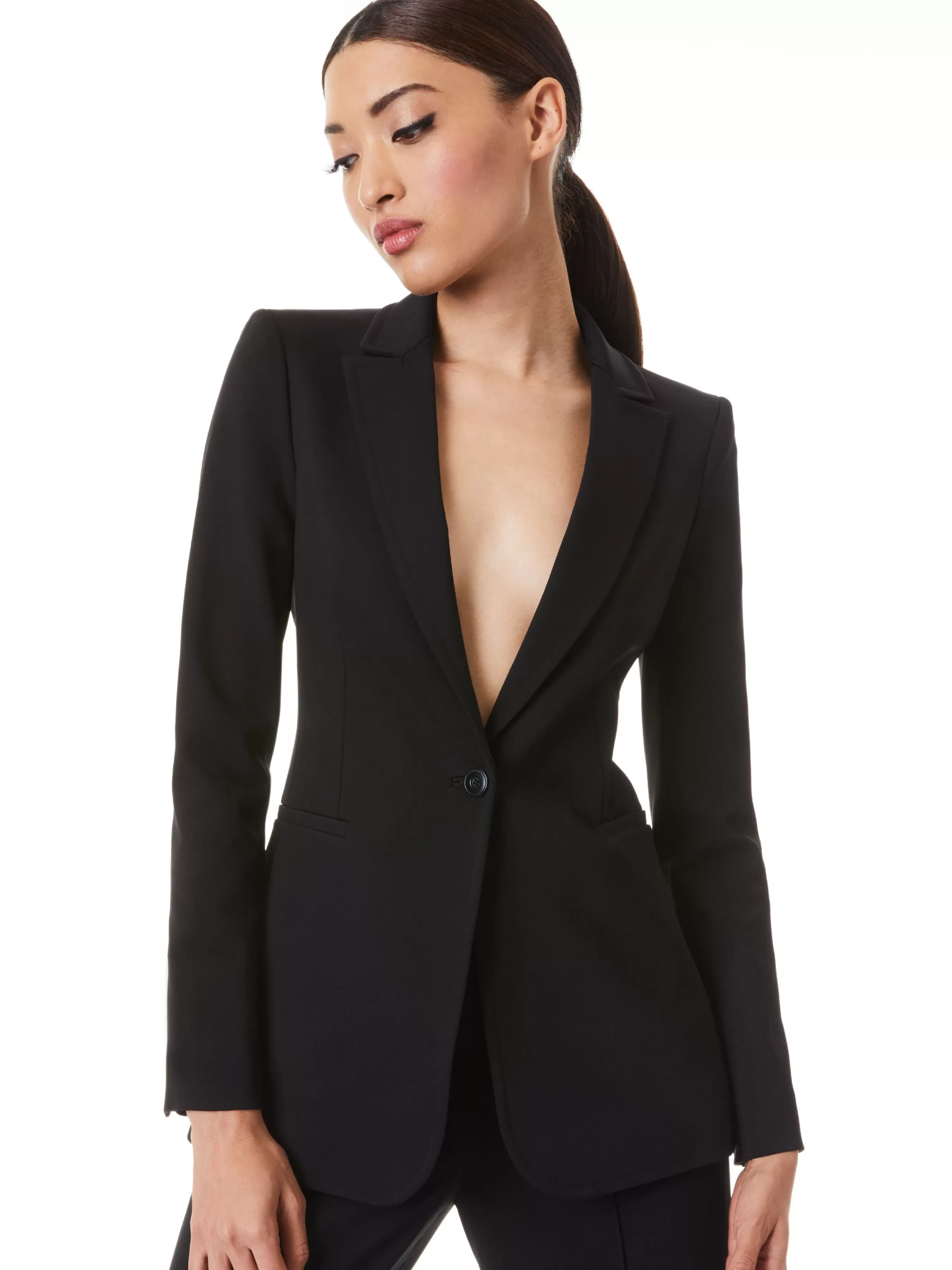 Alice and Olivia BREANN LONG FITTED BLAZER