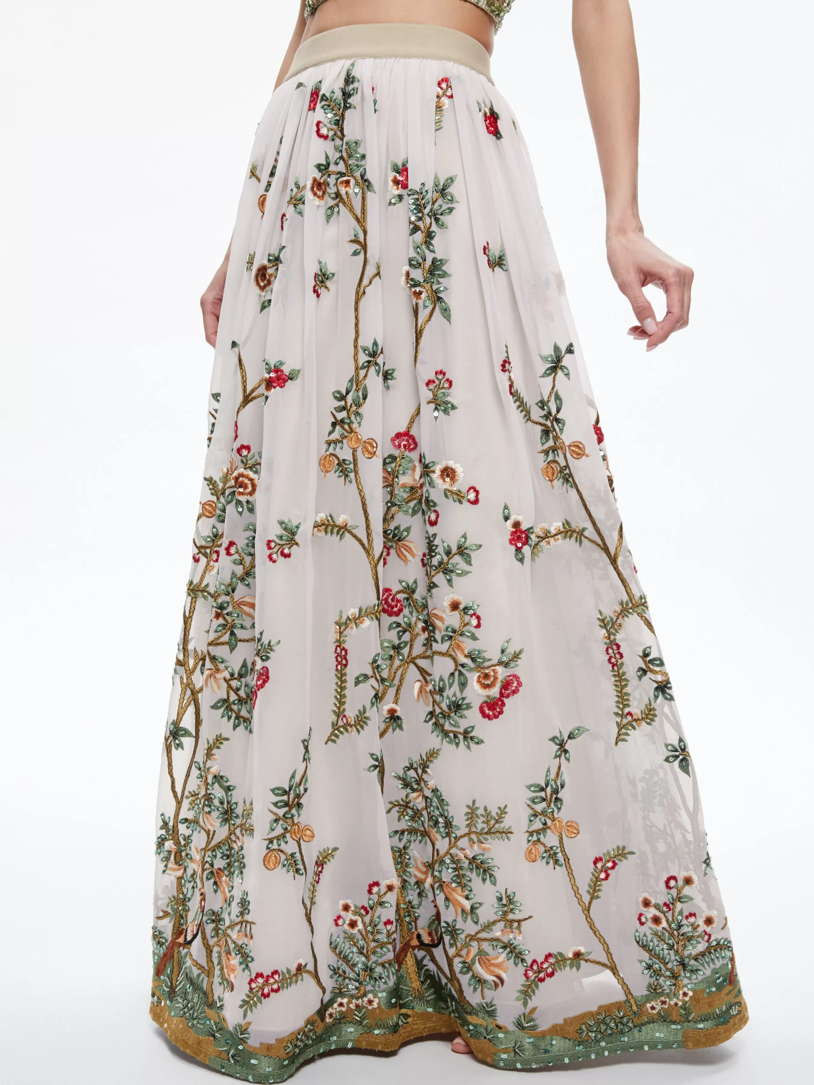 Alice and Olivia CATRINA EMBELLISHED GOWN MAXI SKIRT