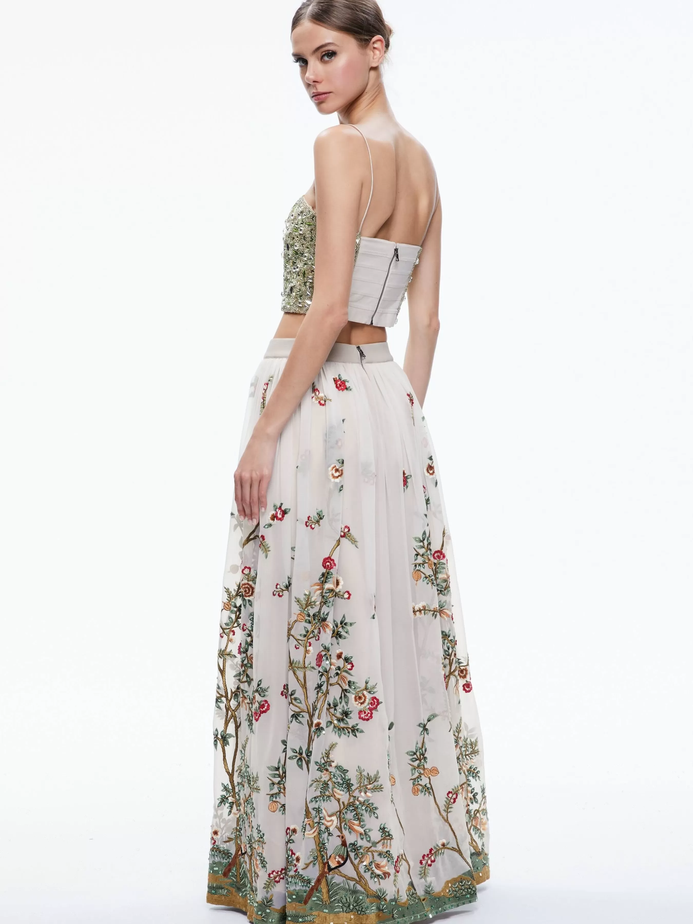 Alice and Olivia CATRINA EMBELLISHED GOWN MAXI SKIRT