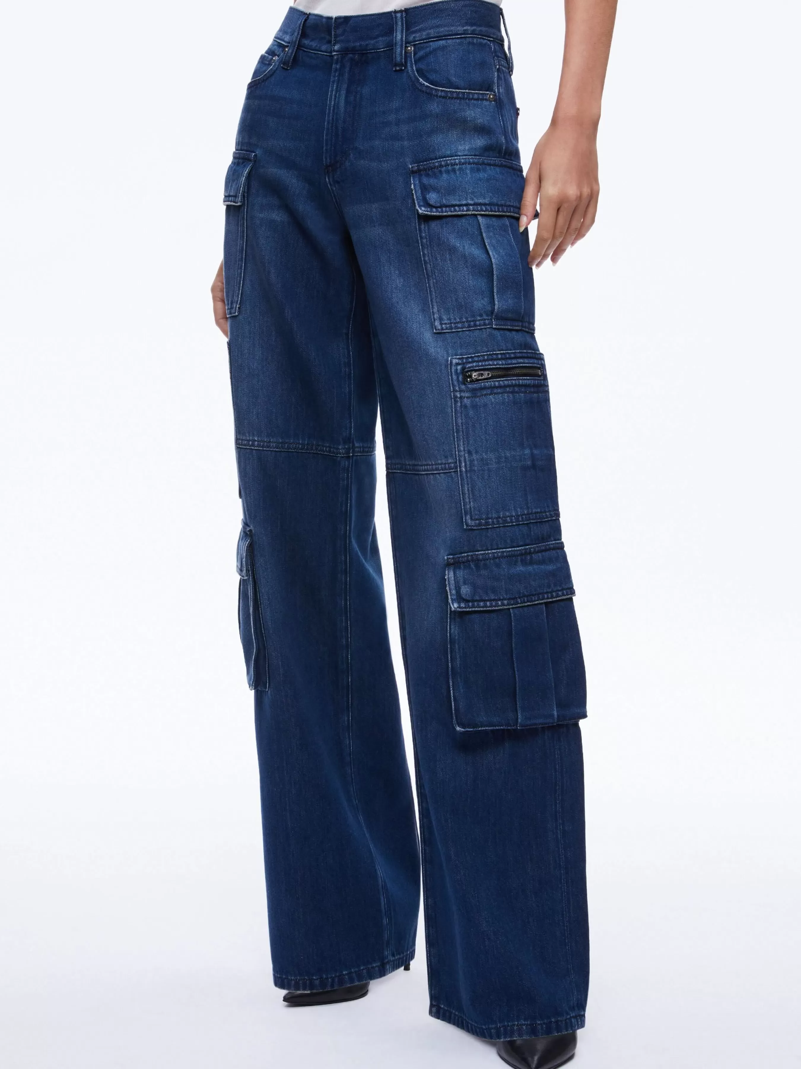 Alice and Olivia CAY BAGGY CARGO JEANS