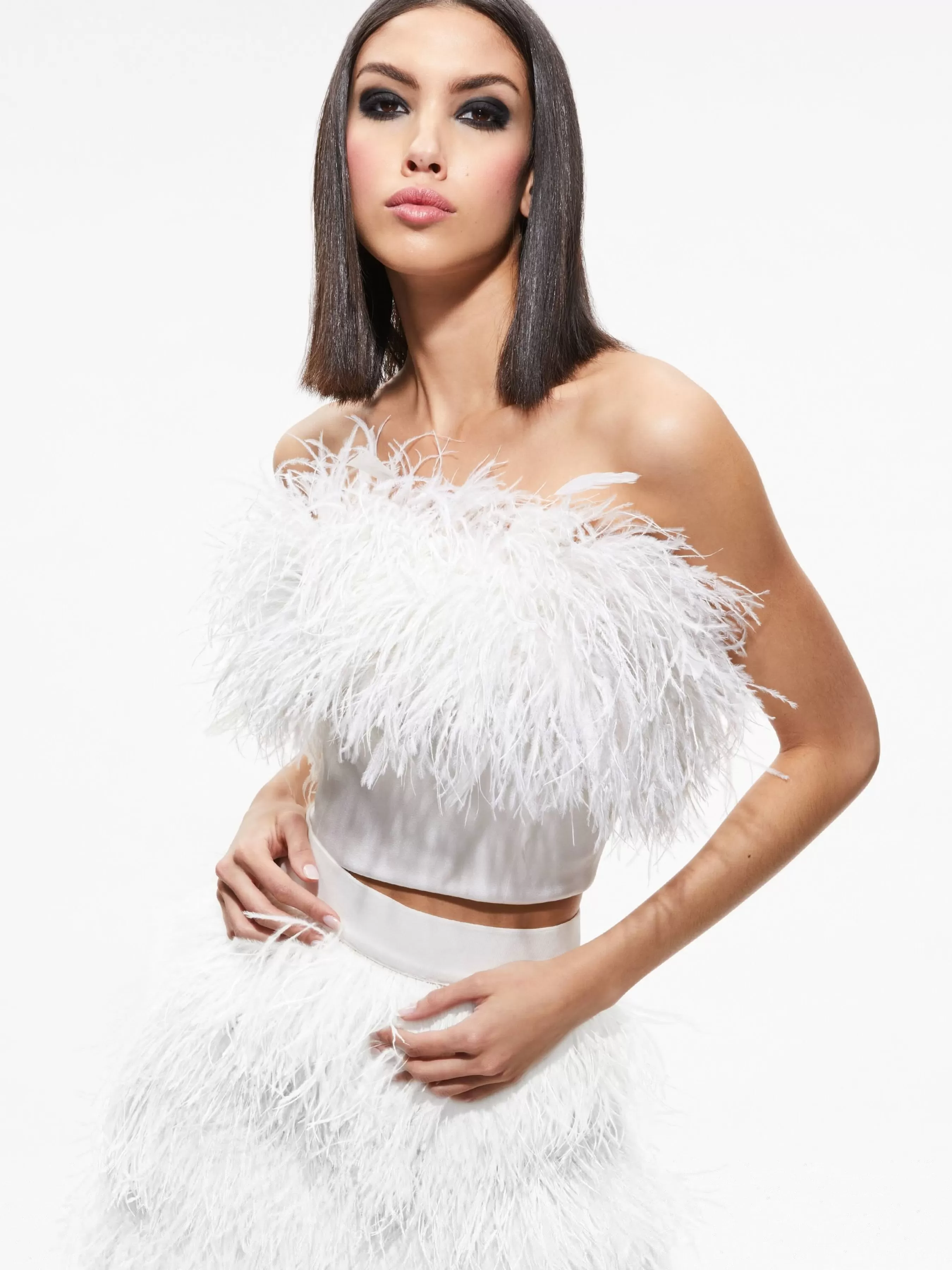 Alice and Olivia CERESI FEATHER TOP