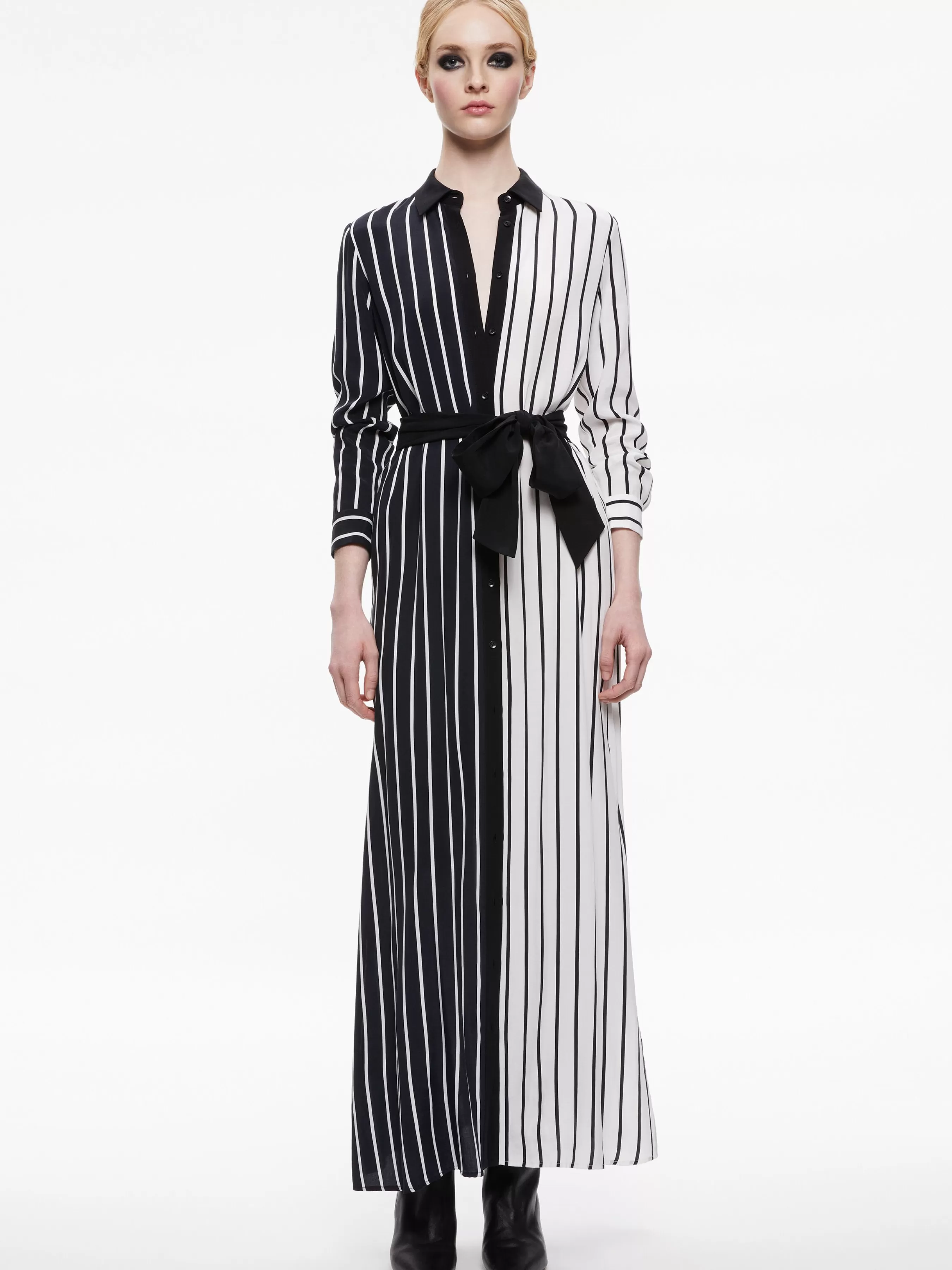 Alice and Olivia CHASSIDY MAXI SHIRT DRESS