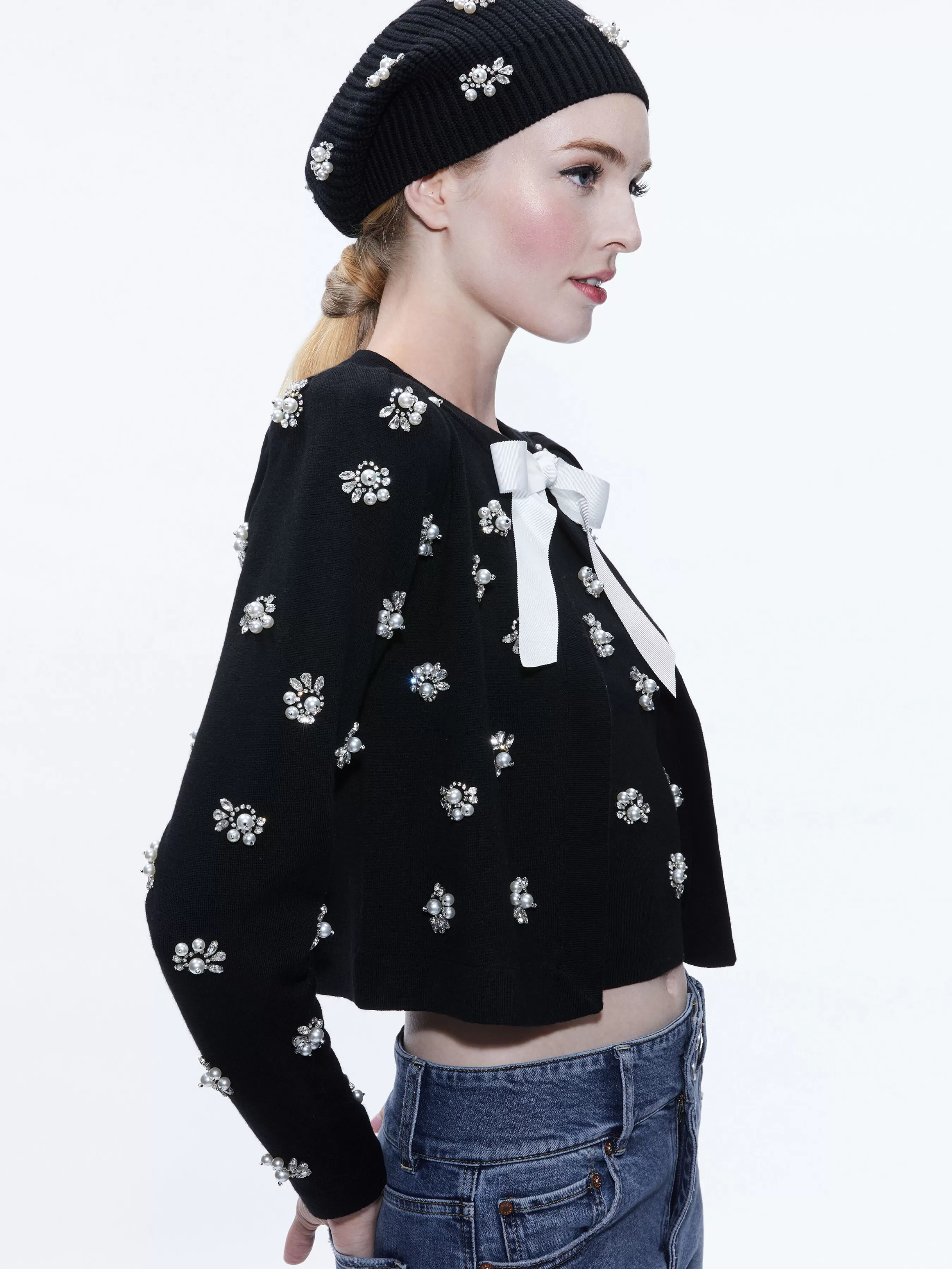 Alice and Olivia CHIRA SLOUCHY EMBELLISHED HAT