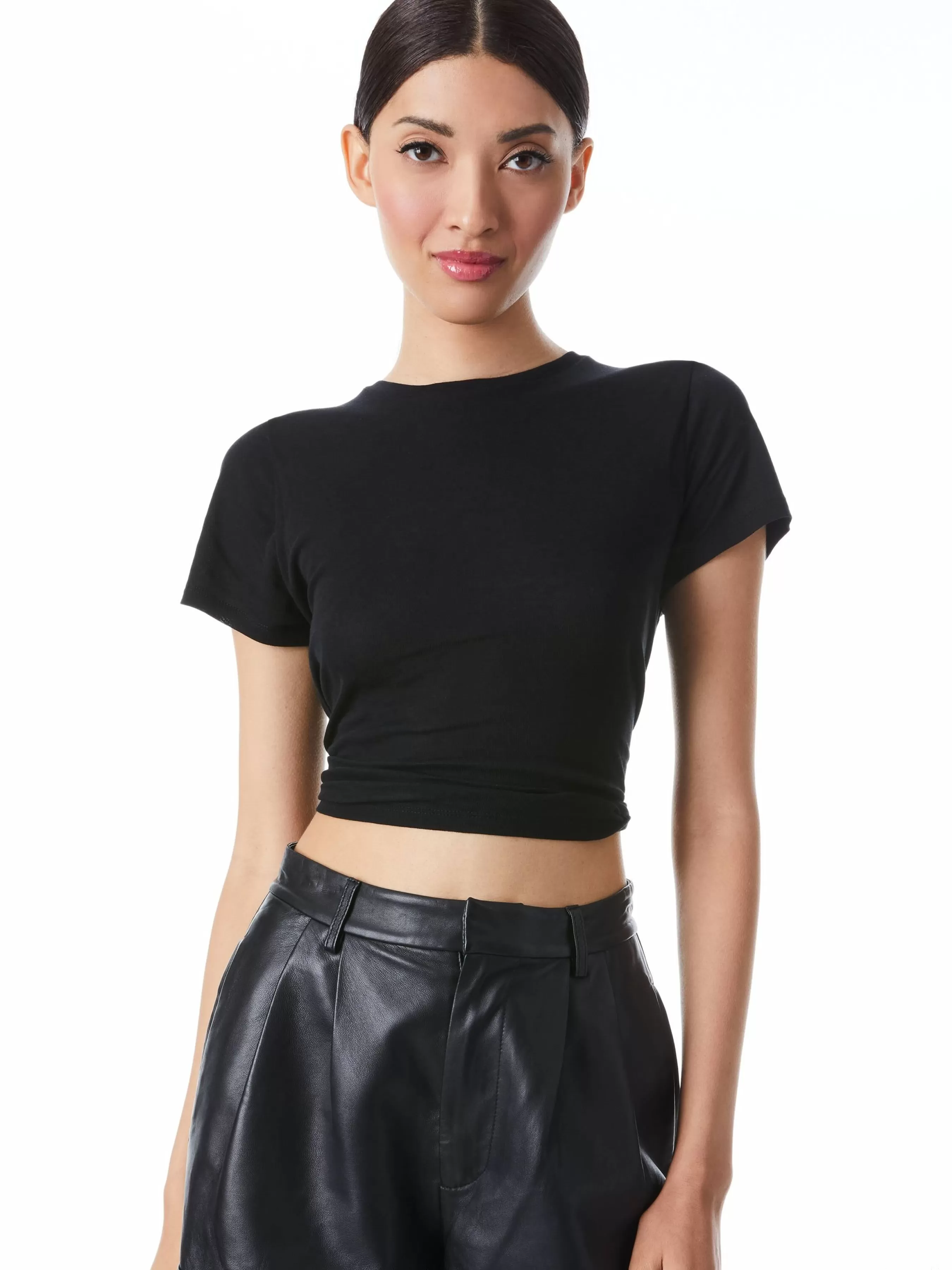 Alice and Olivia CINDY CLASSIC CROPPED TEE