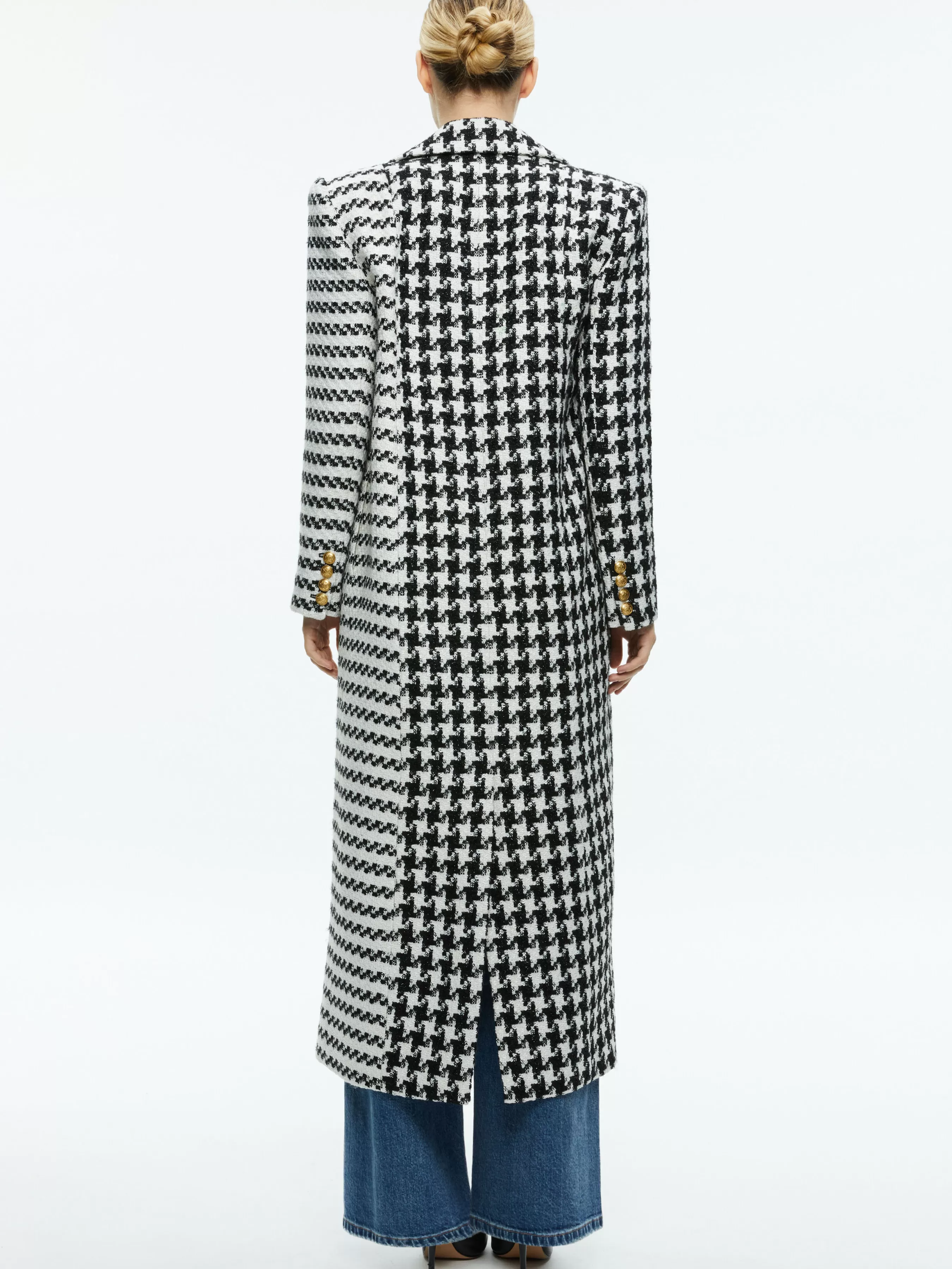 Alice and Olivia COLLEY LONG TWEED COAT