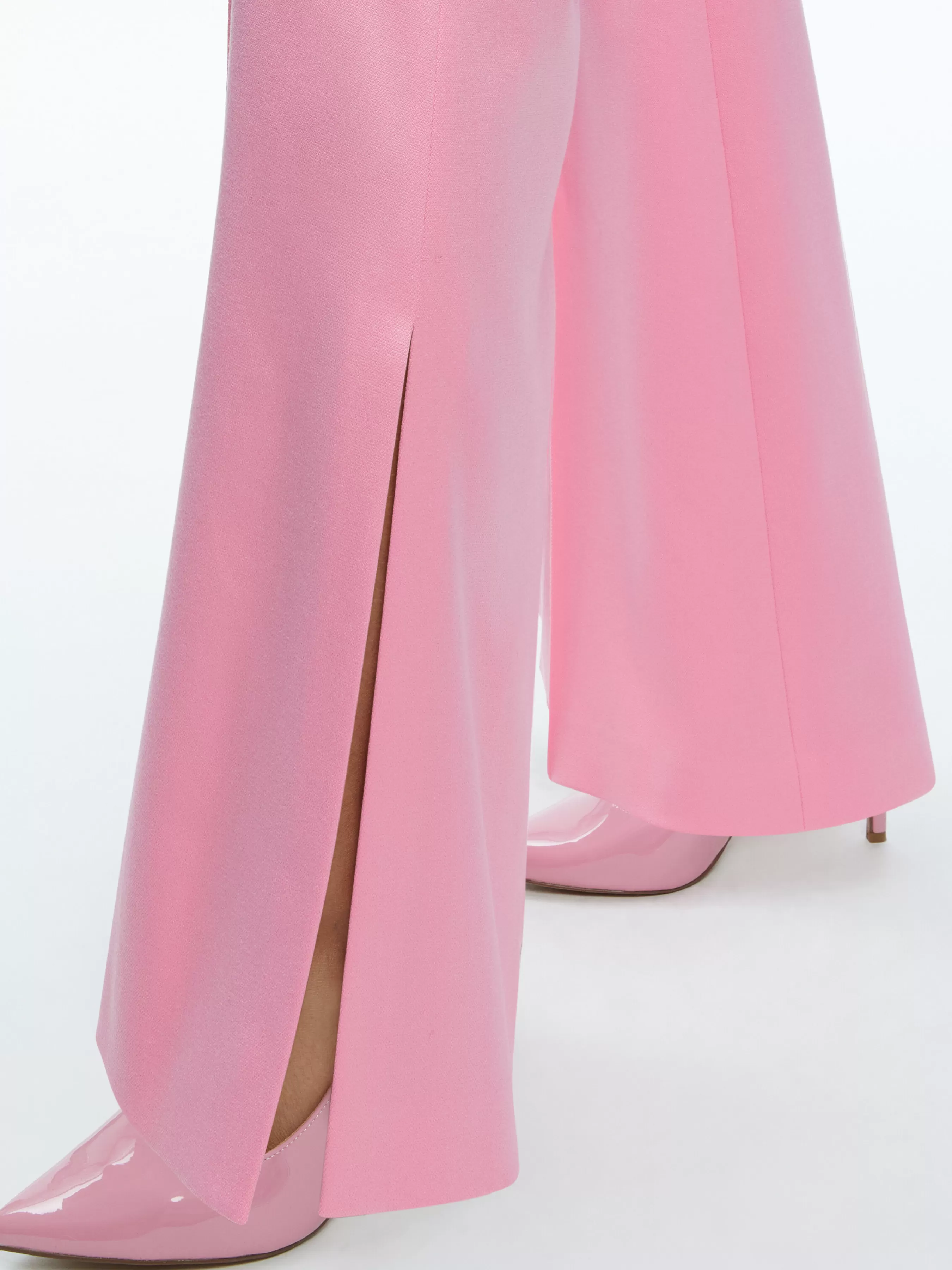 Alice and Olivia DANETTE HIGH RISE FLARE SLIT TROUSER