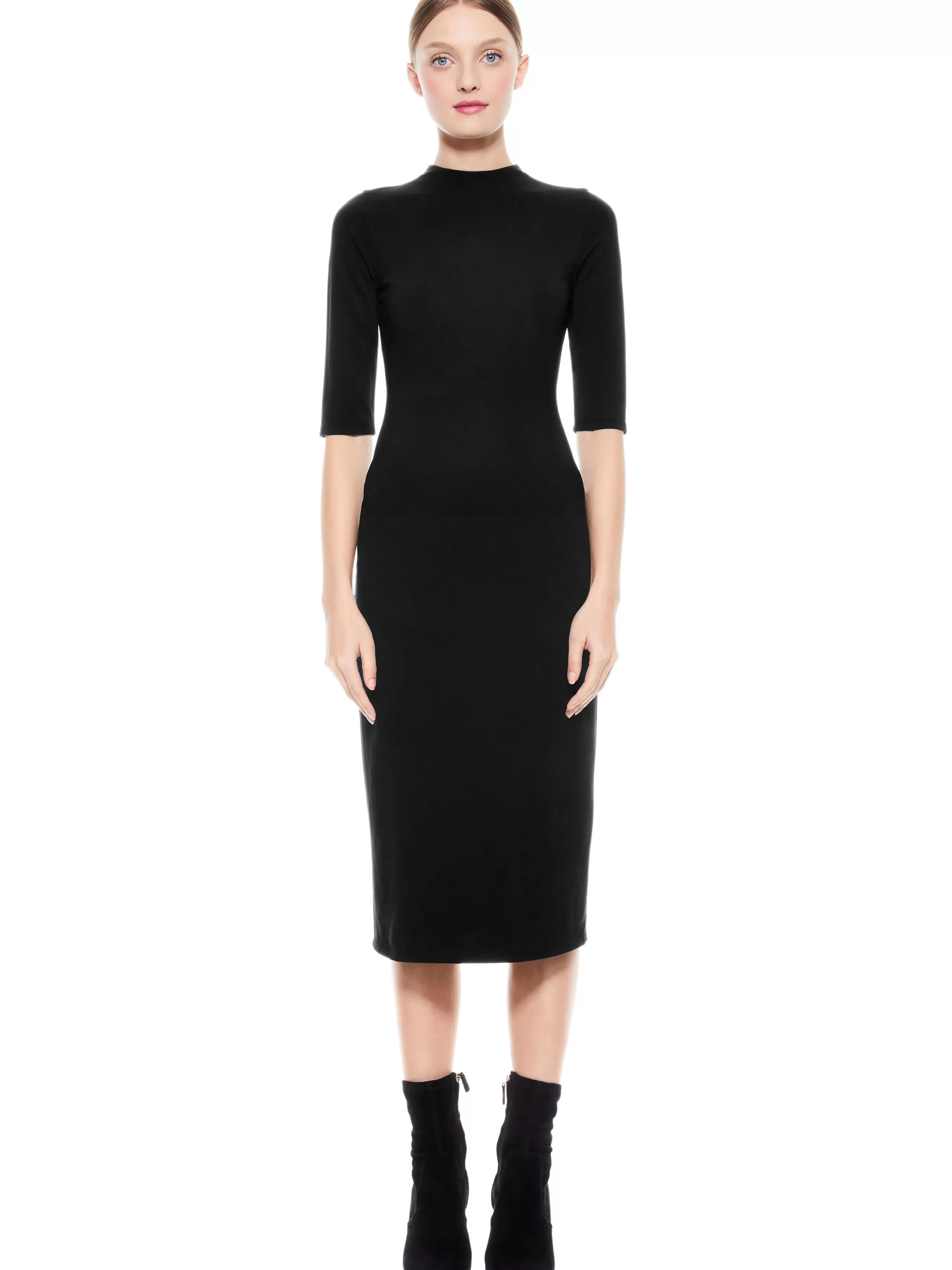 Alice and Olivia DELORA FITTED MIDI DRESS