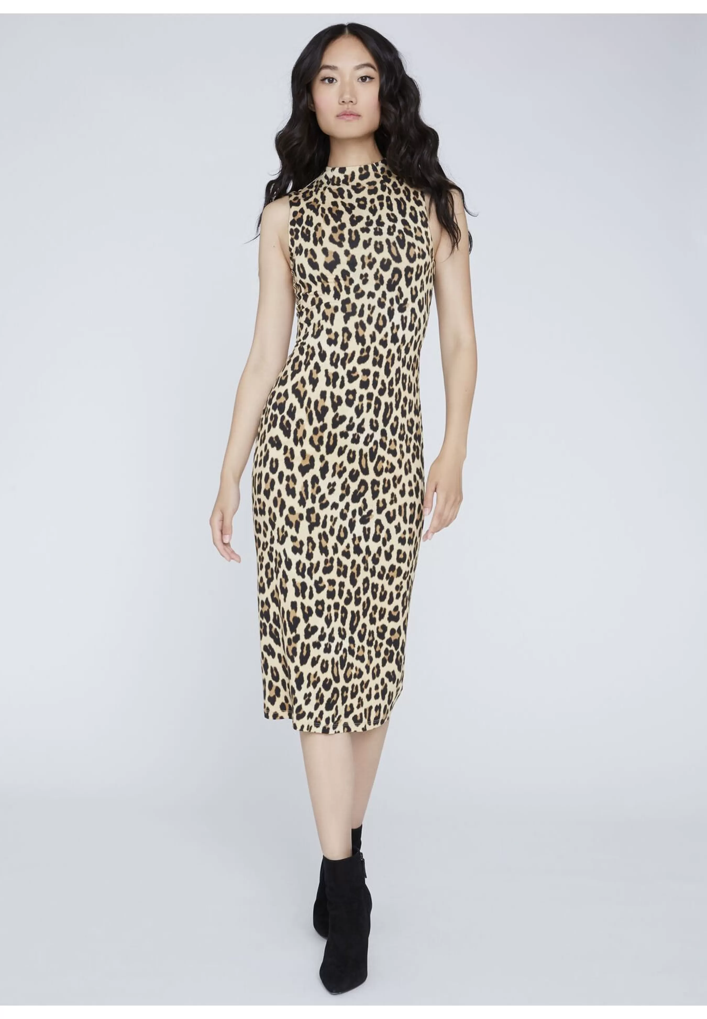 Alice and Olivia DELORA FITTED MOCK NECK DRESS