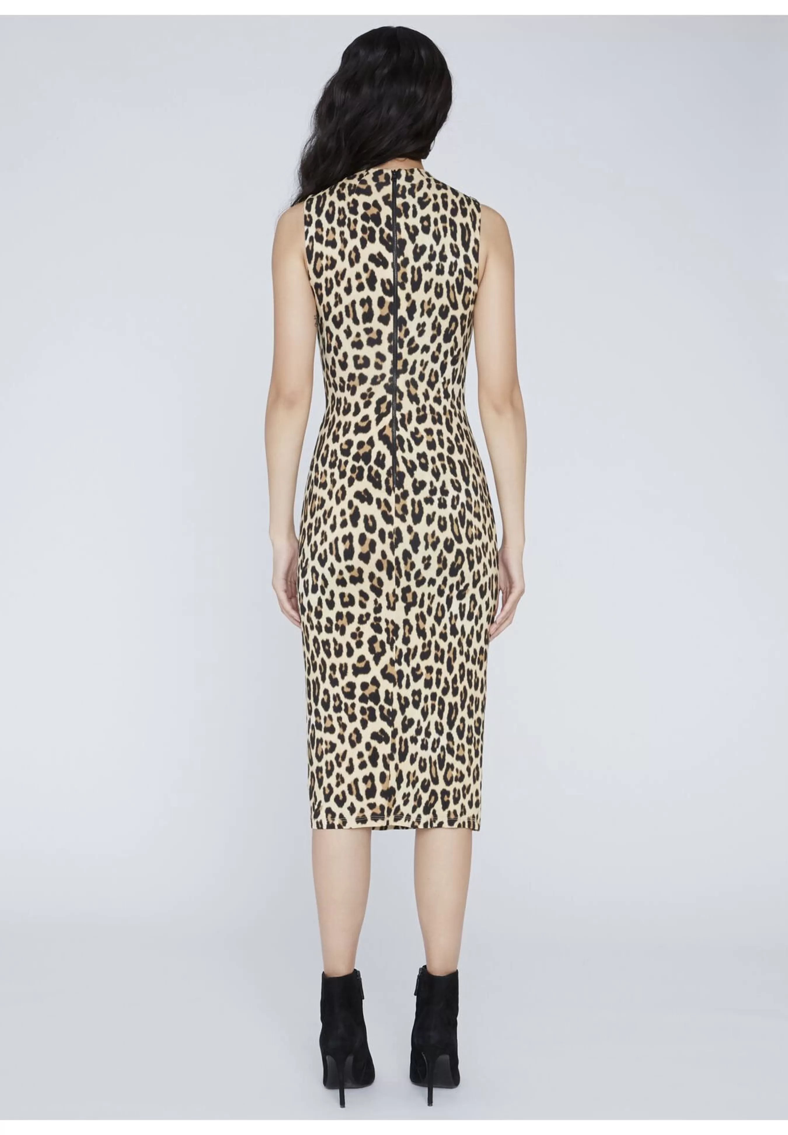 Alice and Olivia DELORA FITTED MOCK NECK DRESS