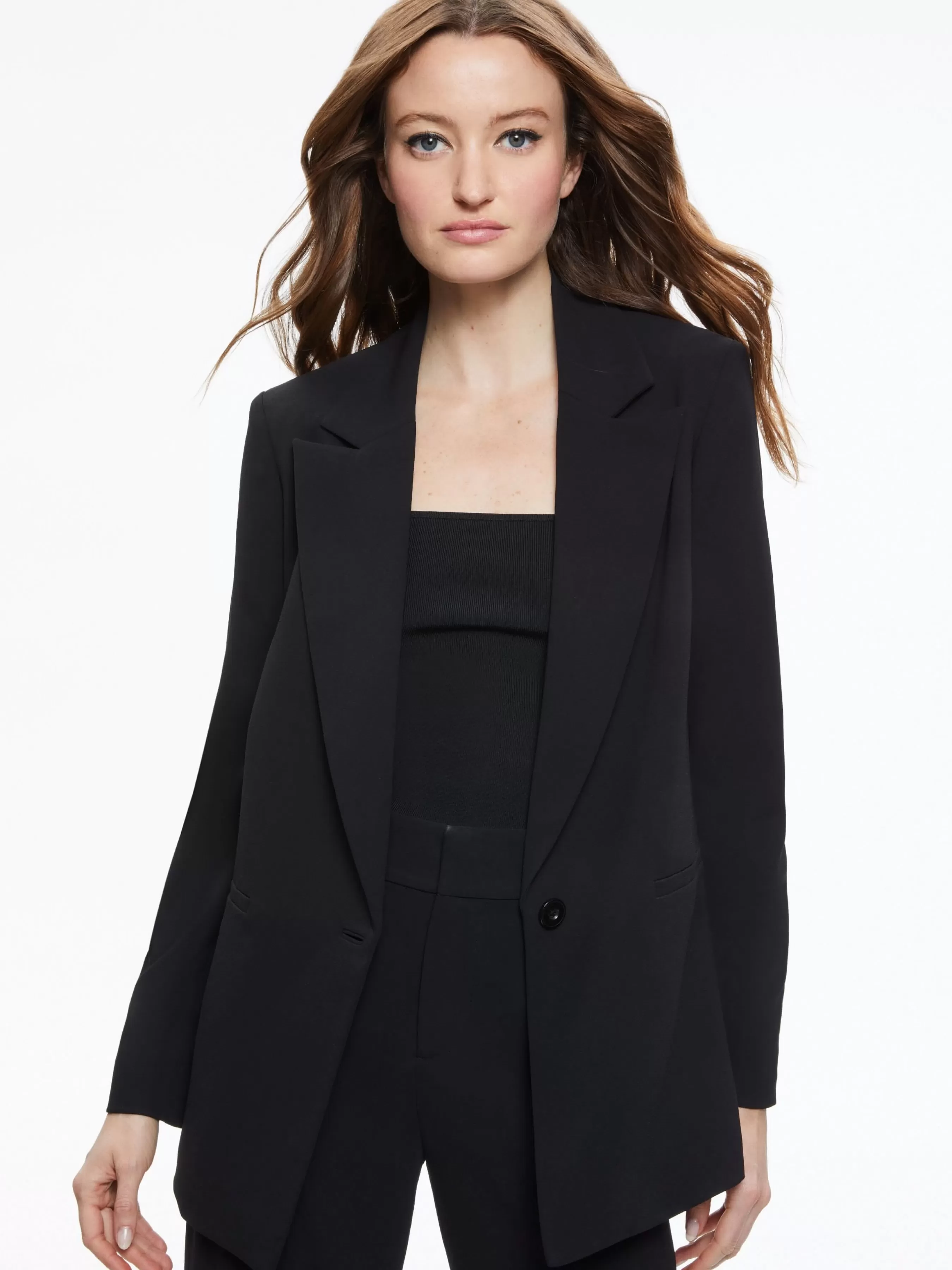 Alice and Olivia DENNY NOTCH COLLAR BOYFRIEND BLAZER