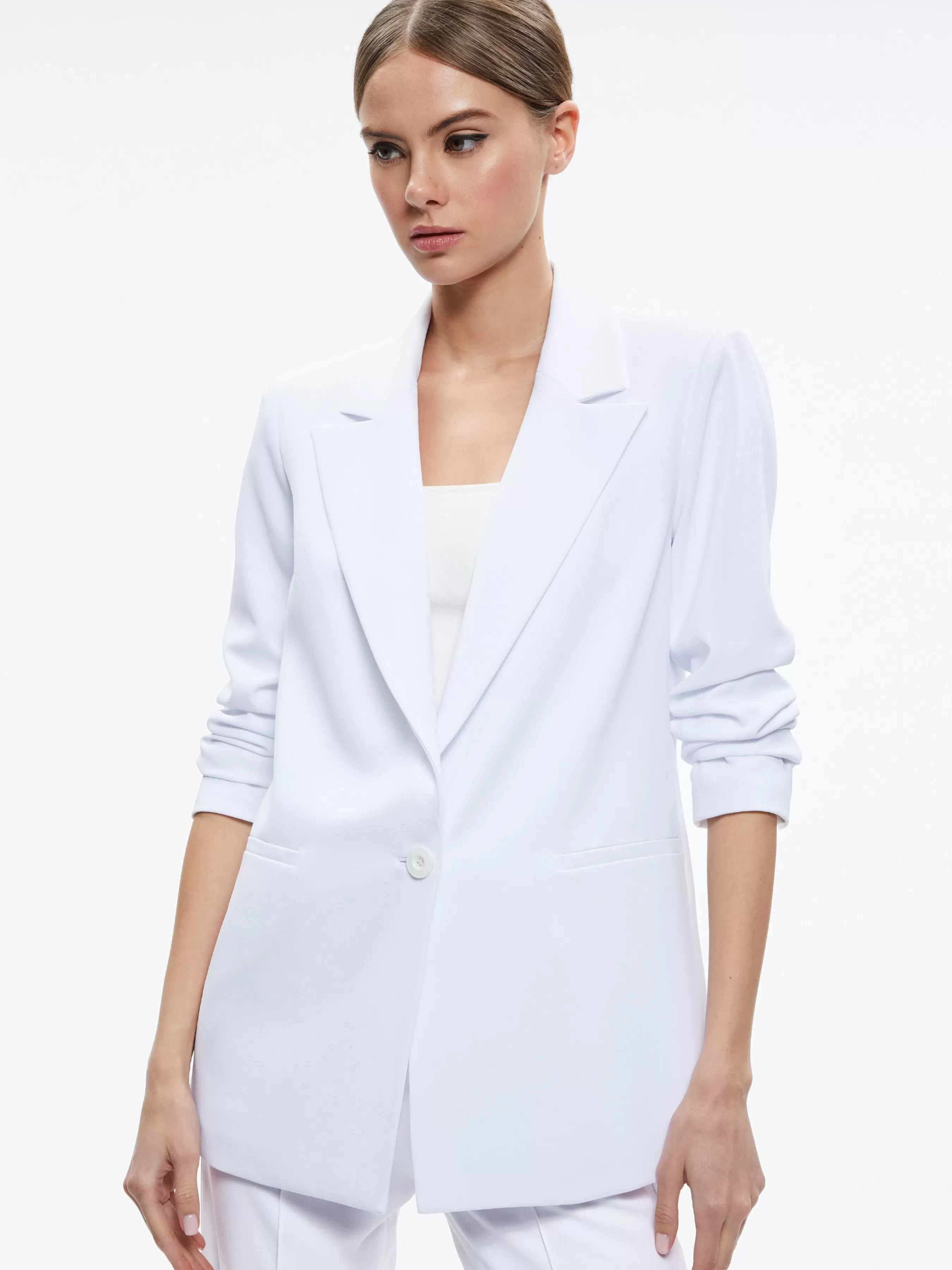 Alice and Olivia DENNY NOTCH COLLAR BOYFRIEND BLAZER