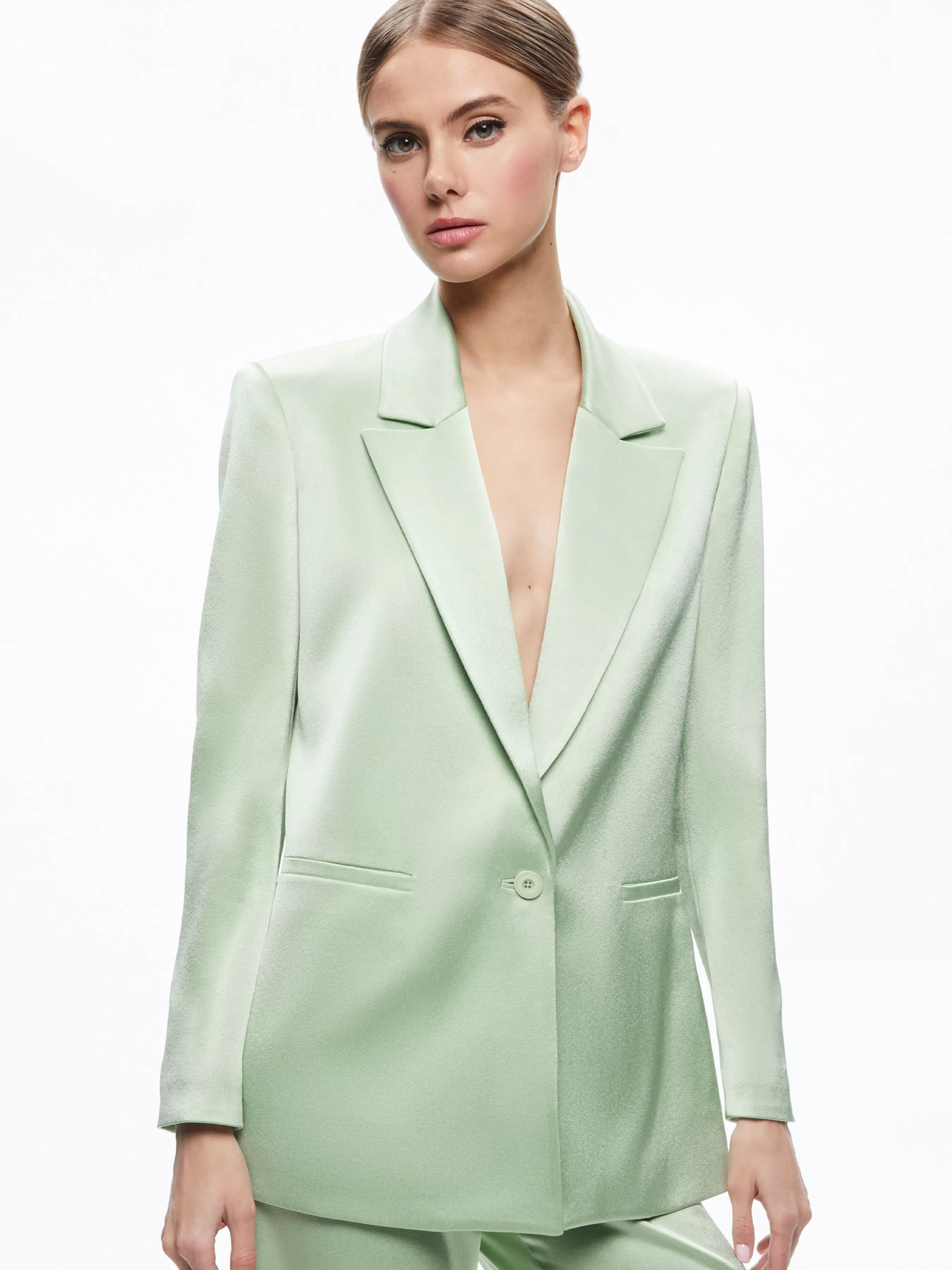 Alice and Olivia DENNY NOTCH COLLAR BOYFRIEND BLAZER