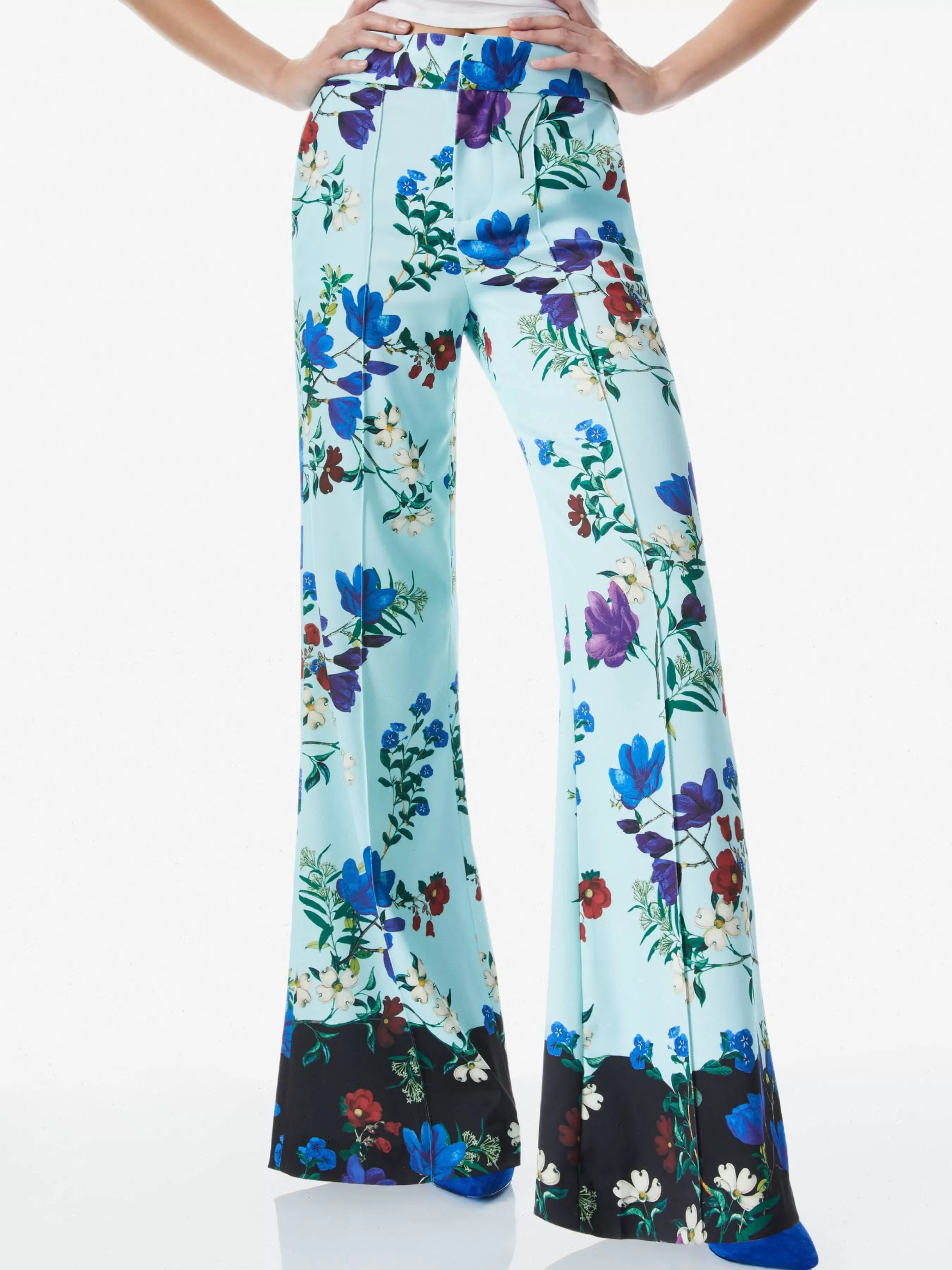 Alice and Olivia DYLAN HIGH WAISTED WIDE LEG PANT