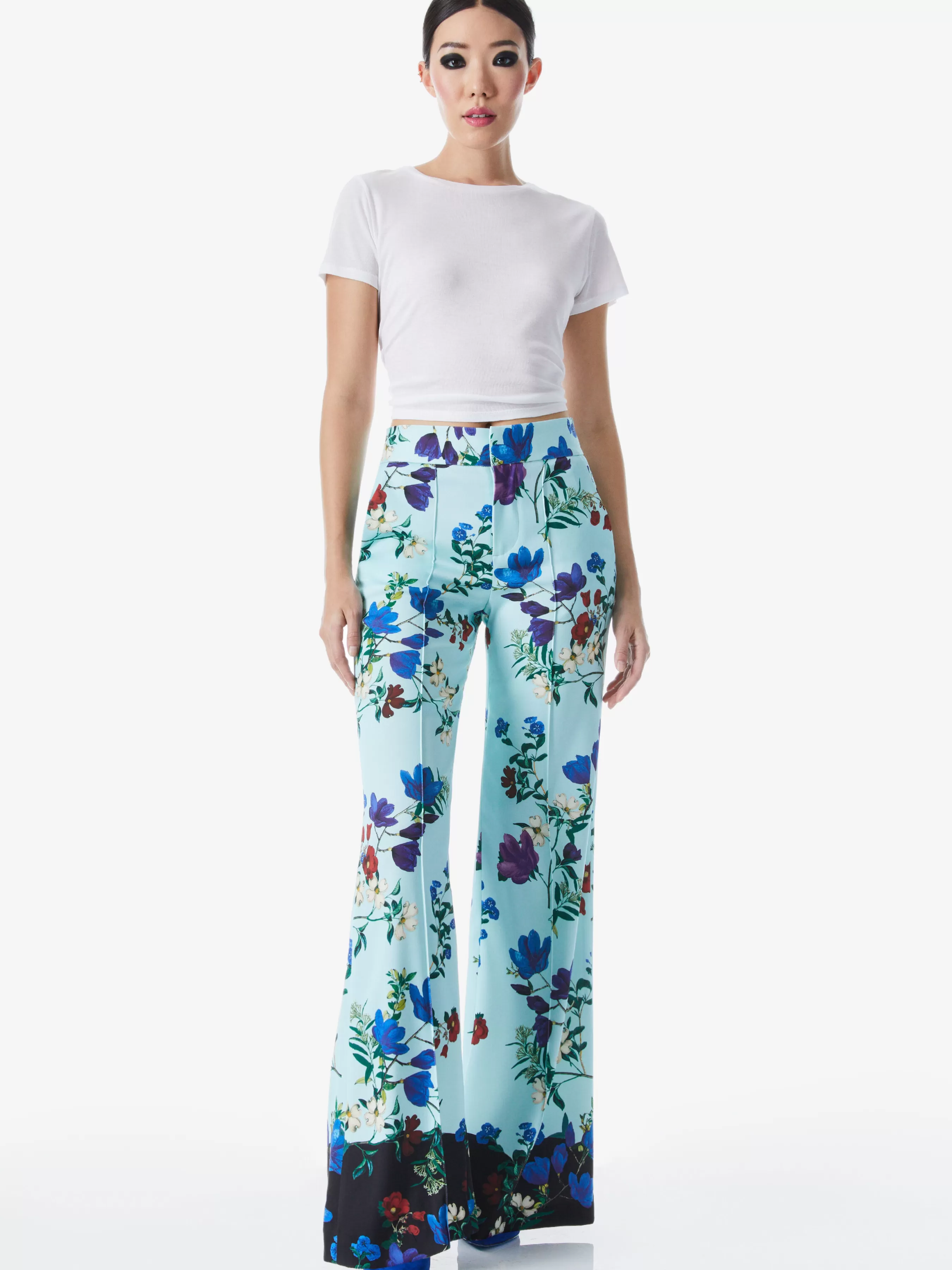 Alice and Olivia DYLAN HIGH WAISTED WIDE LEG PANT