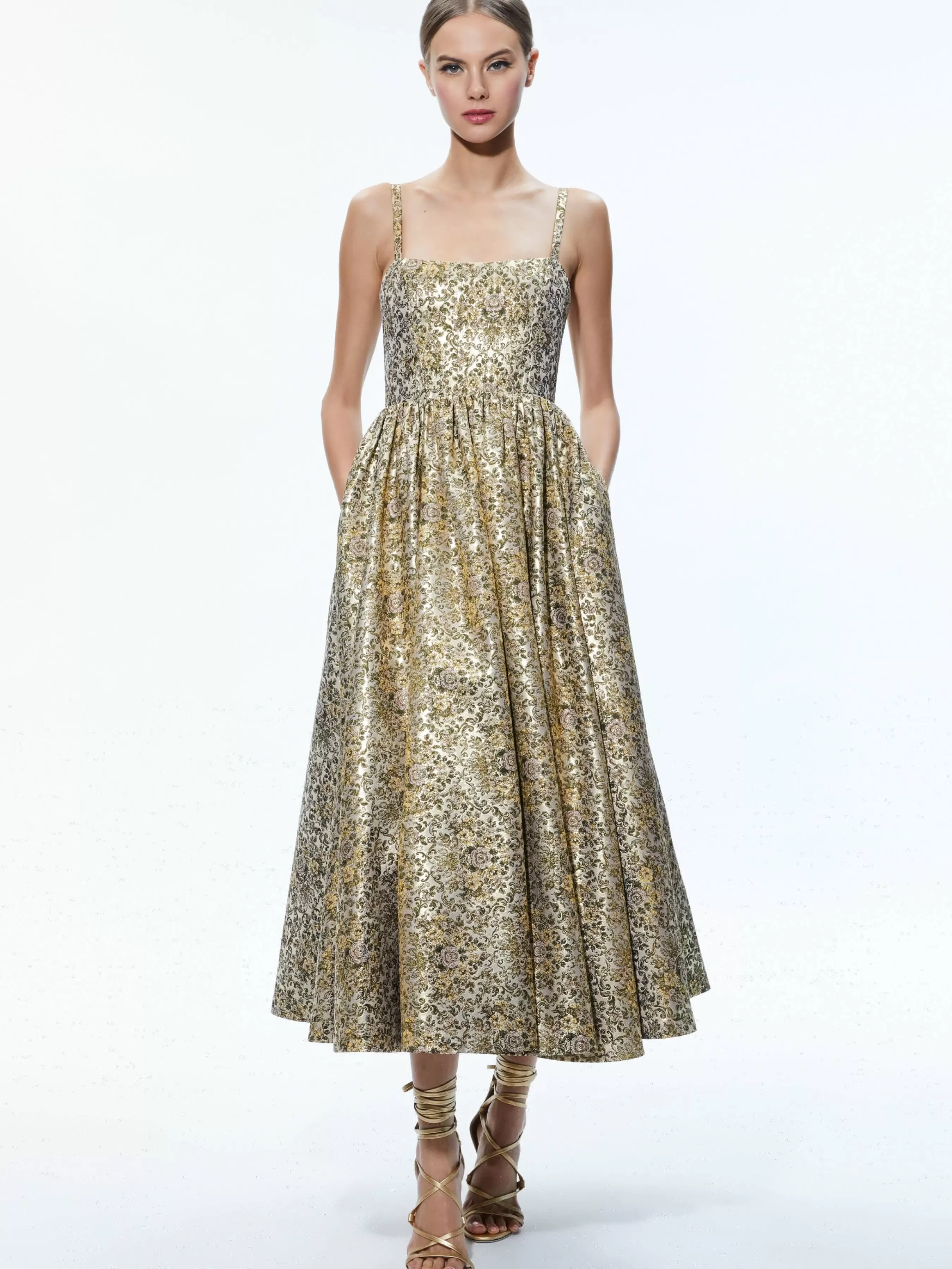 Alice and Olivia FAY MIDI DRESS