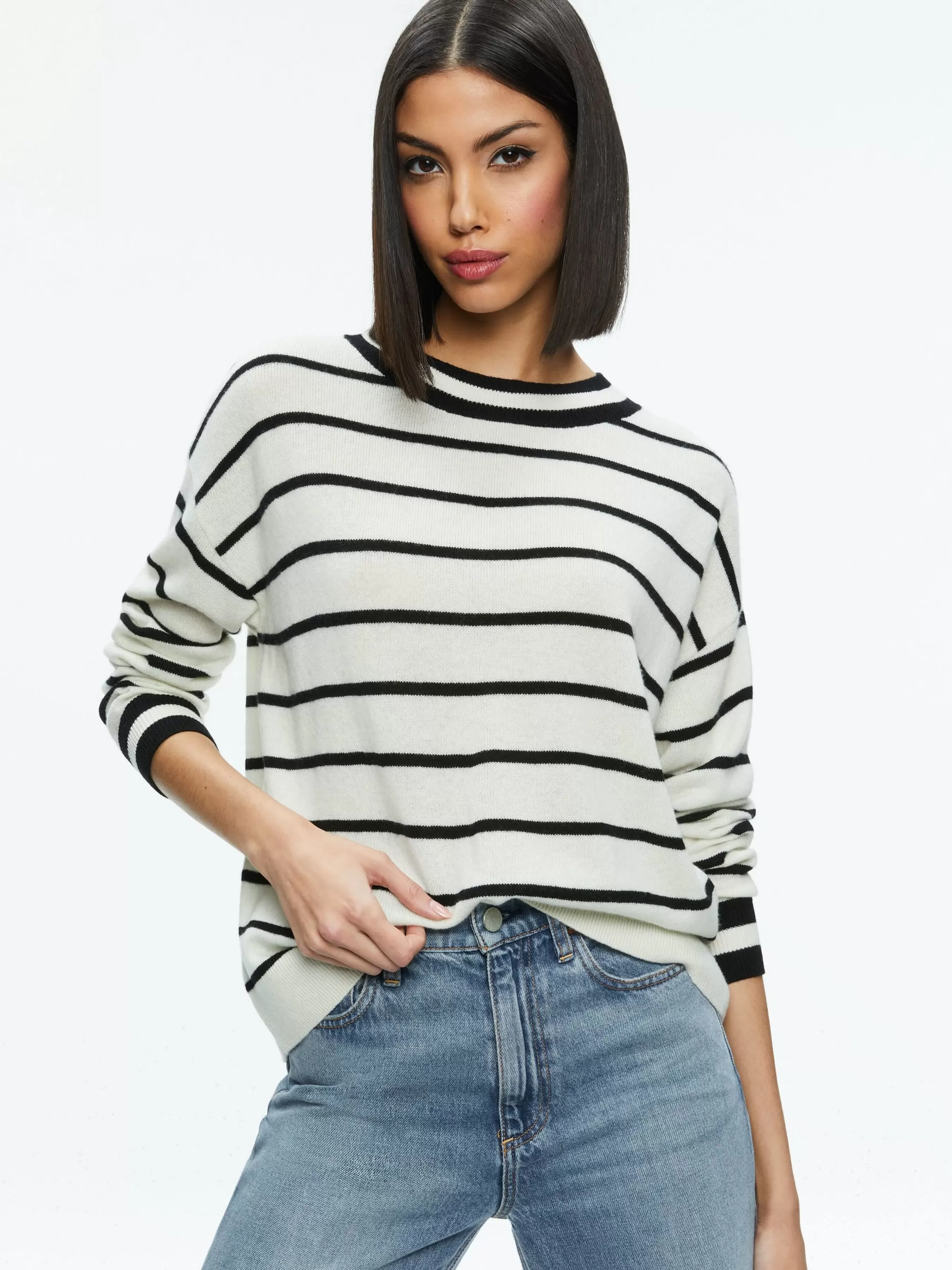 Alice and Olivia FILA CREWNECK PULLOVER