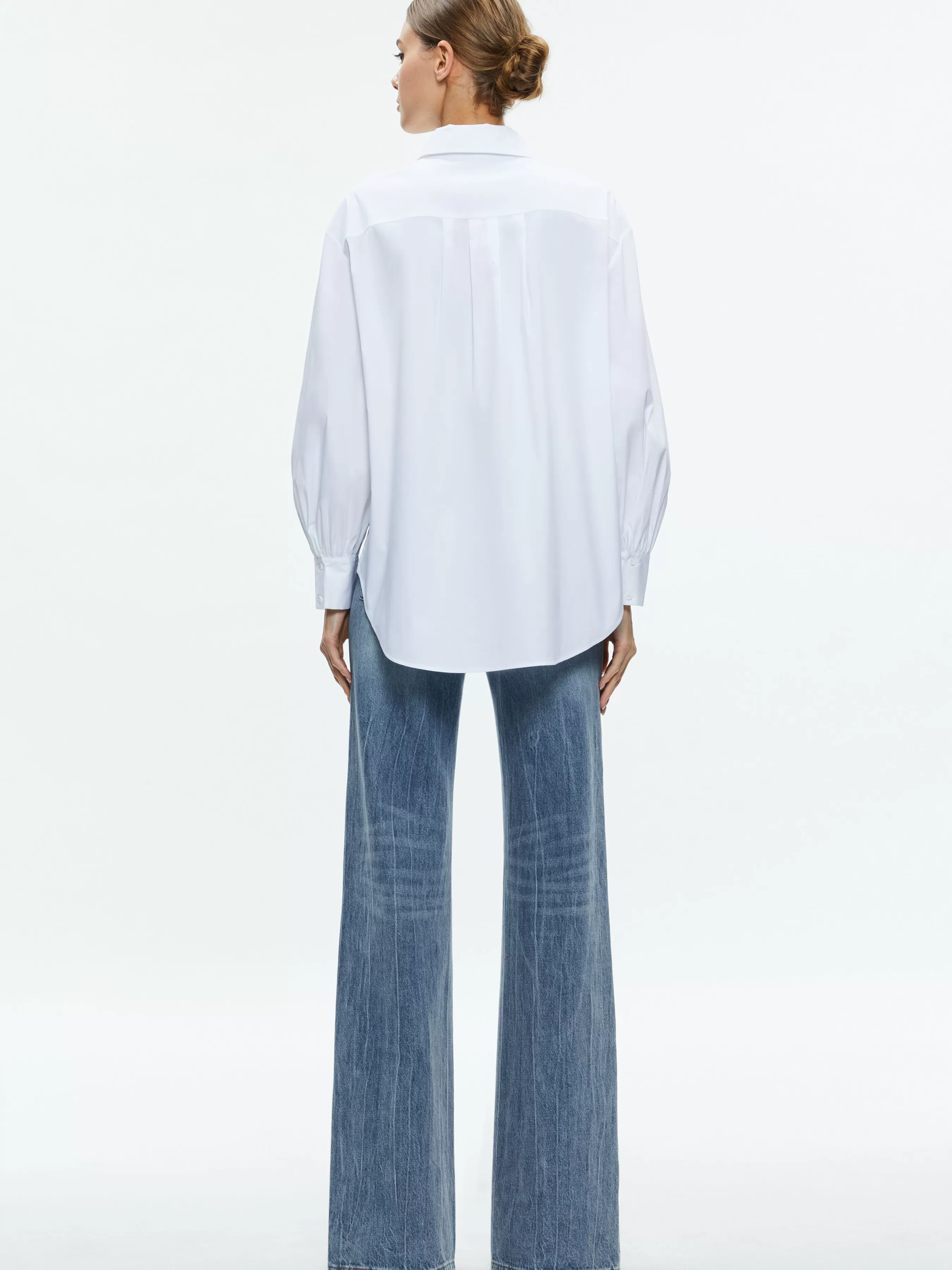 Alice and Olivia FINELY HIGH-LOW BLOUSE