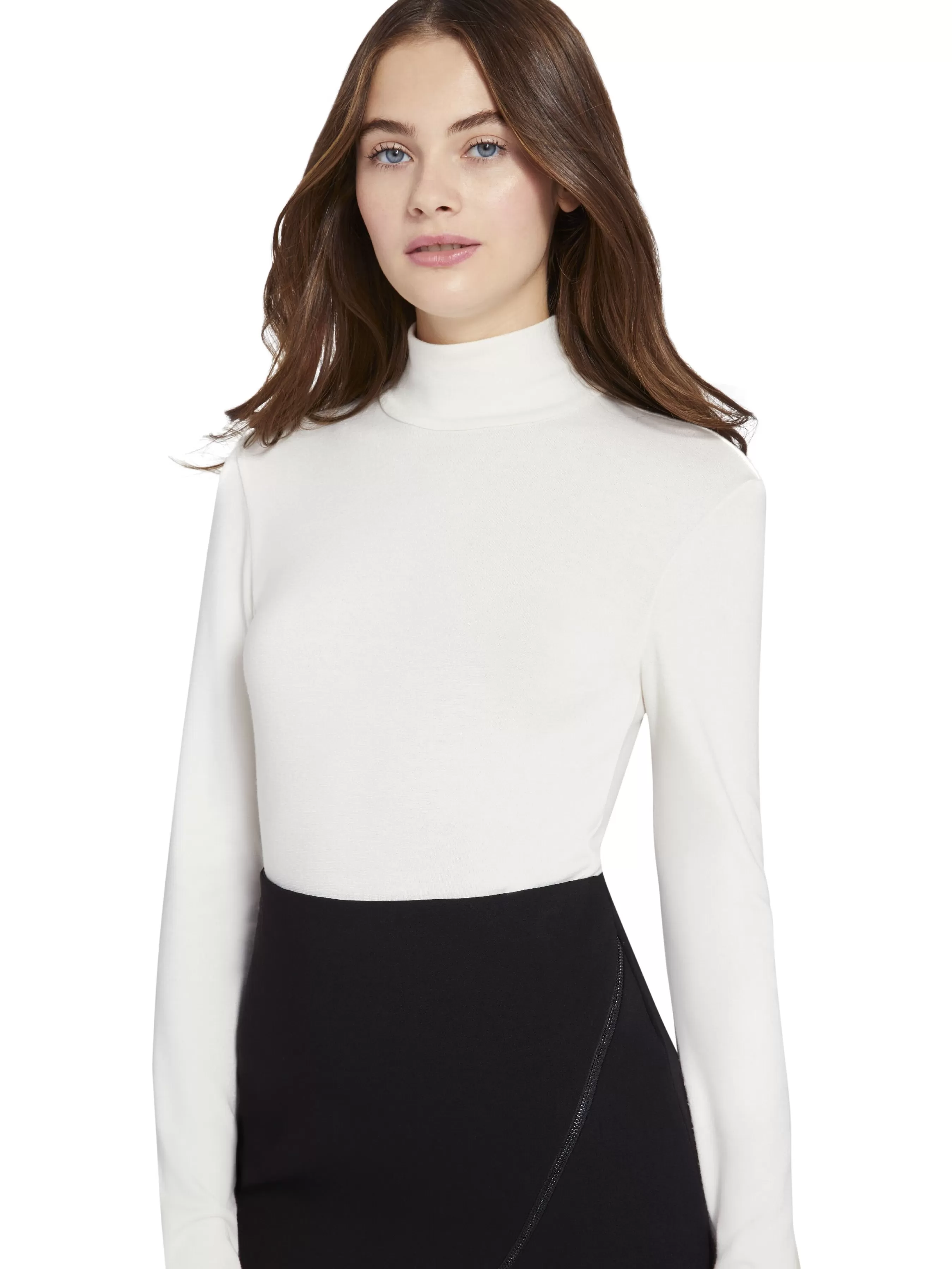 Alice and Olivia GARRISON SLIM MOCK NECK TOP