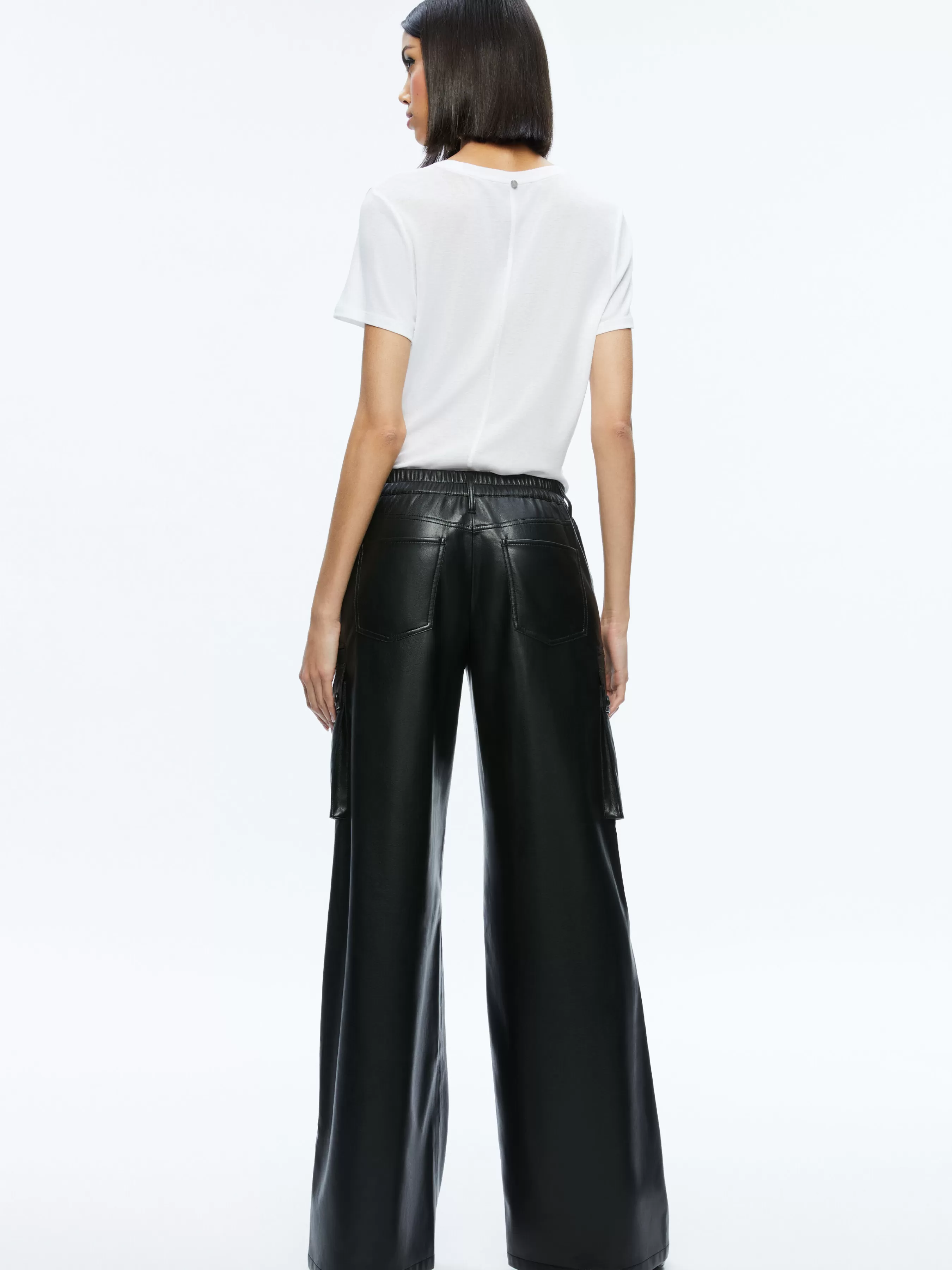 Alice and Olivia JOETTE VEGAN LEATHER CARGO PANT