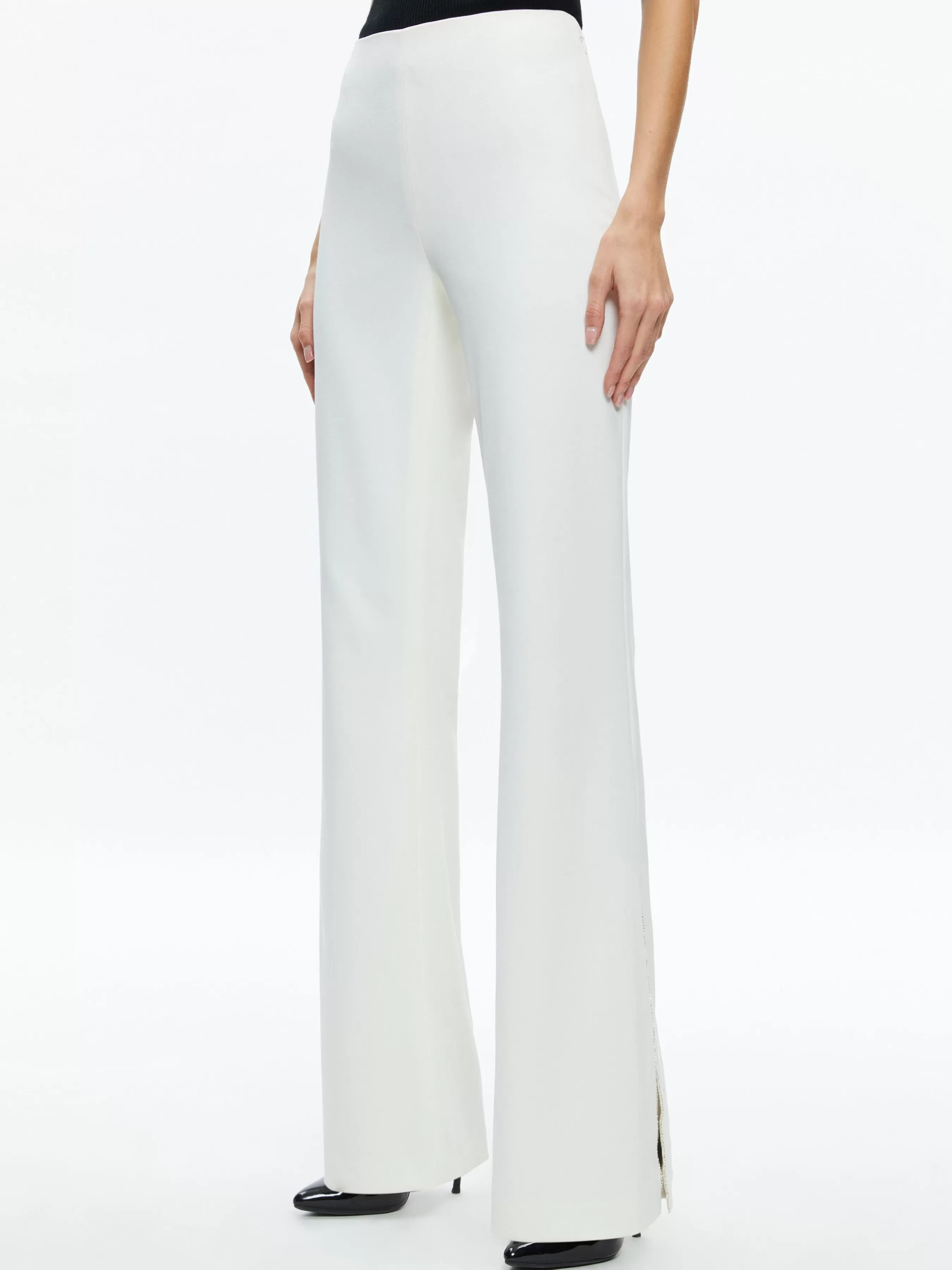 Alice and Olivia LARA SIDE SLIT PANT