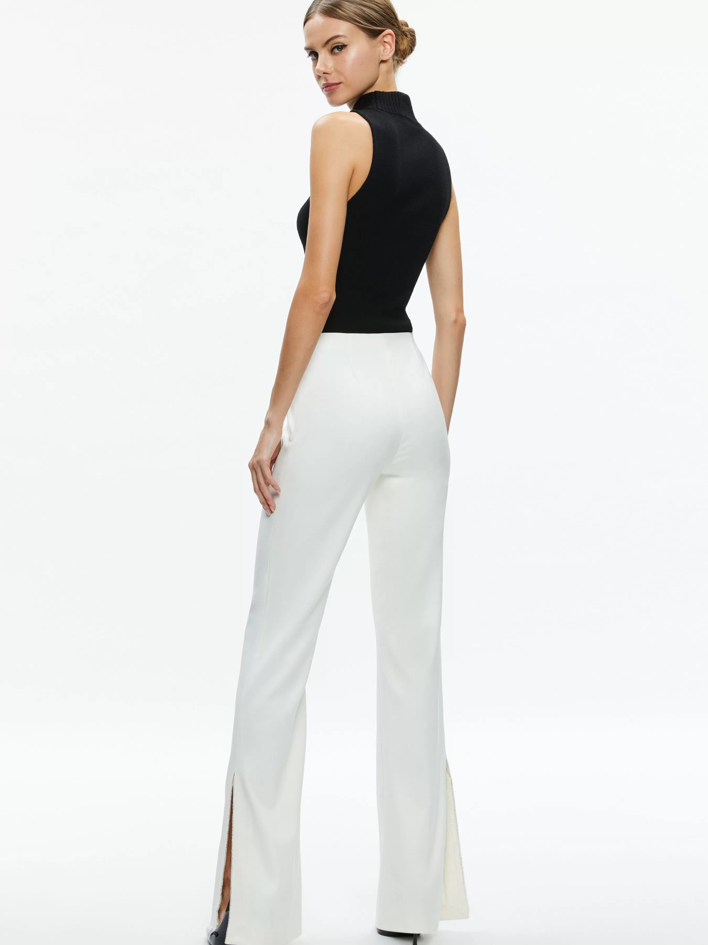 Alice and Olivia LARA SIDE SLIT PANT