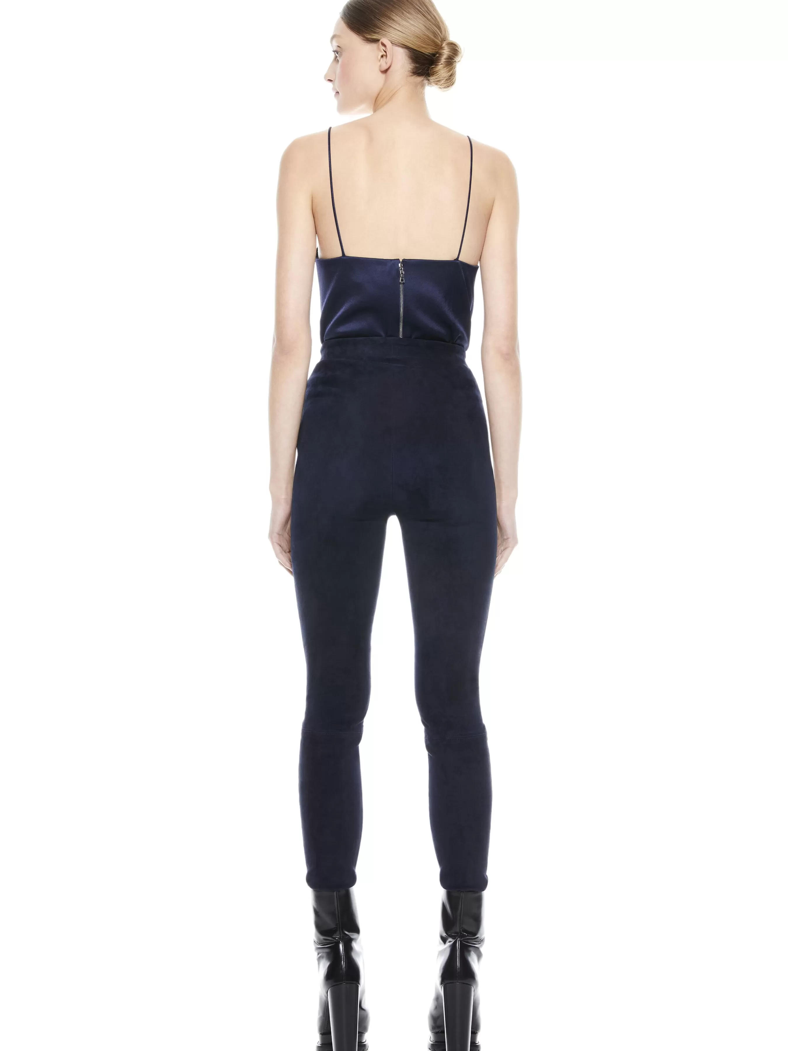 Alice and Olivia MADDOX SIDE ZIP SUEDE LEGGING