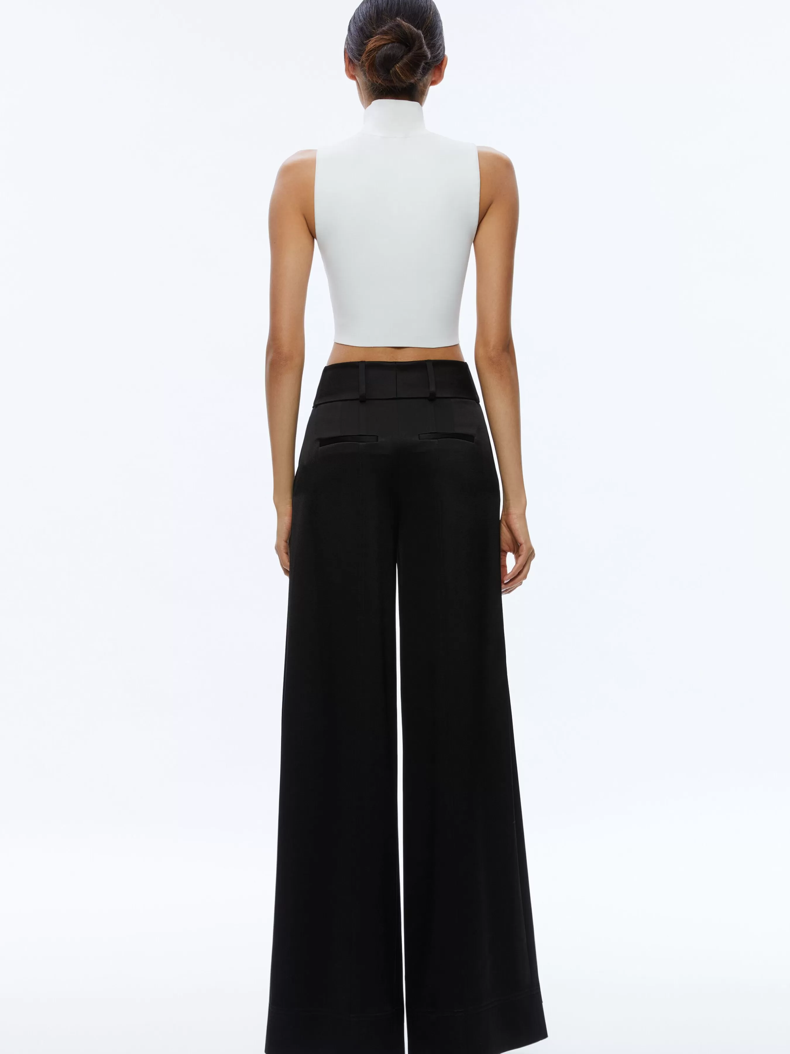 Alice and Olivia MAME HIGH RISE WIDE LEG PANT