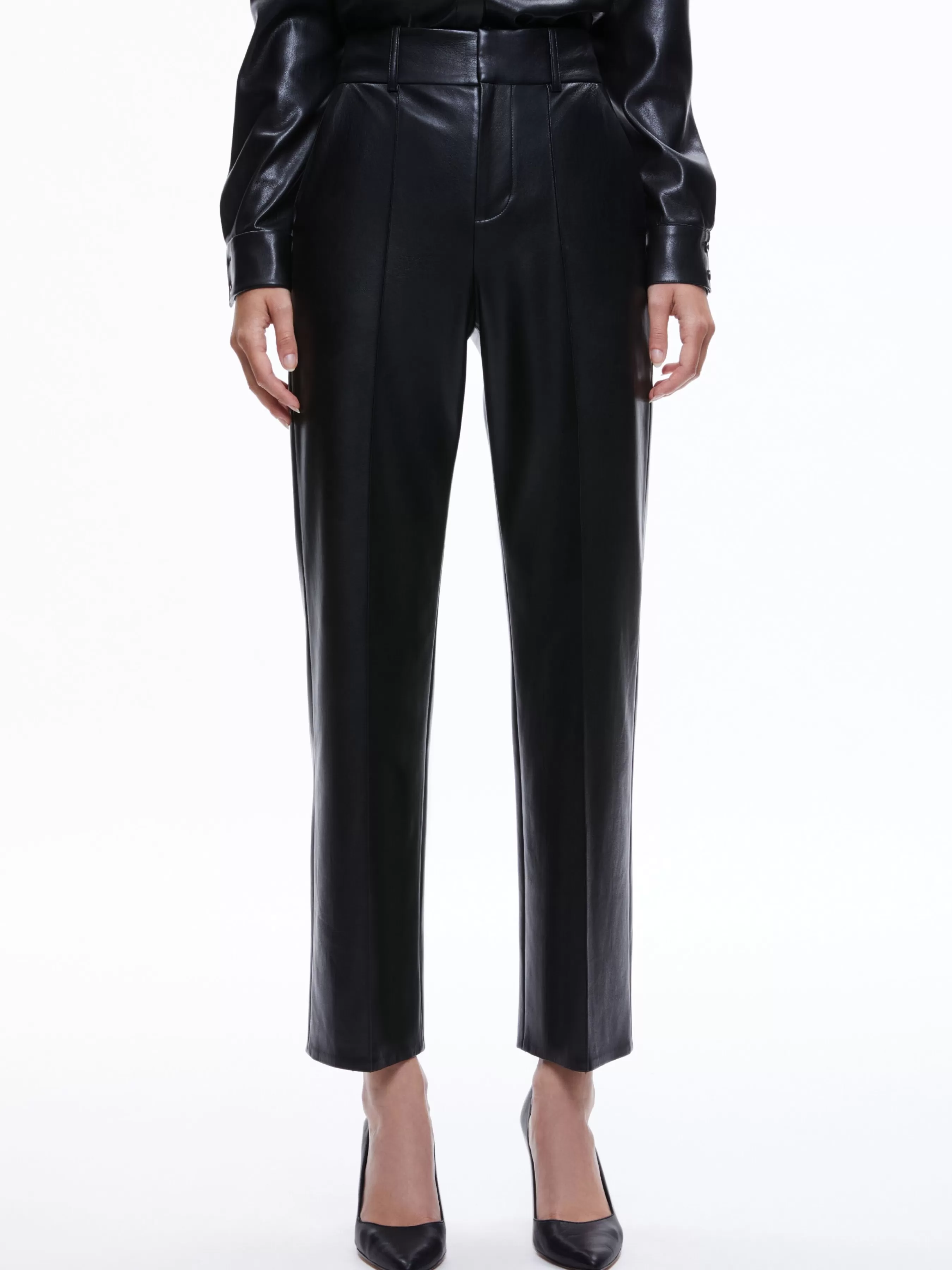 Alice and Olivia MING VEGAN LEATHER ANKLE PANT