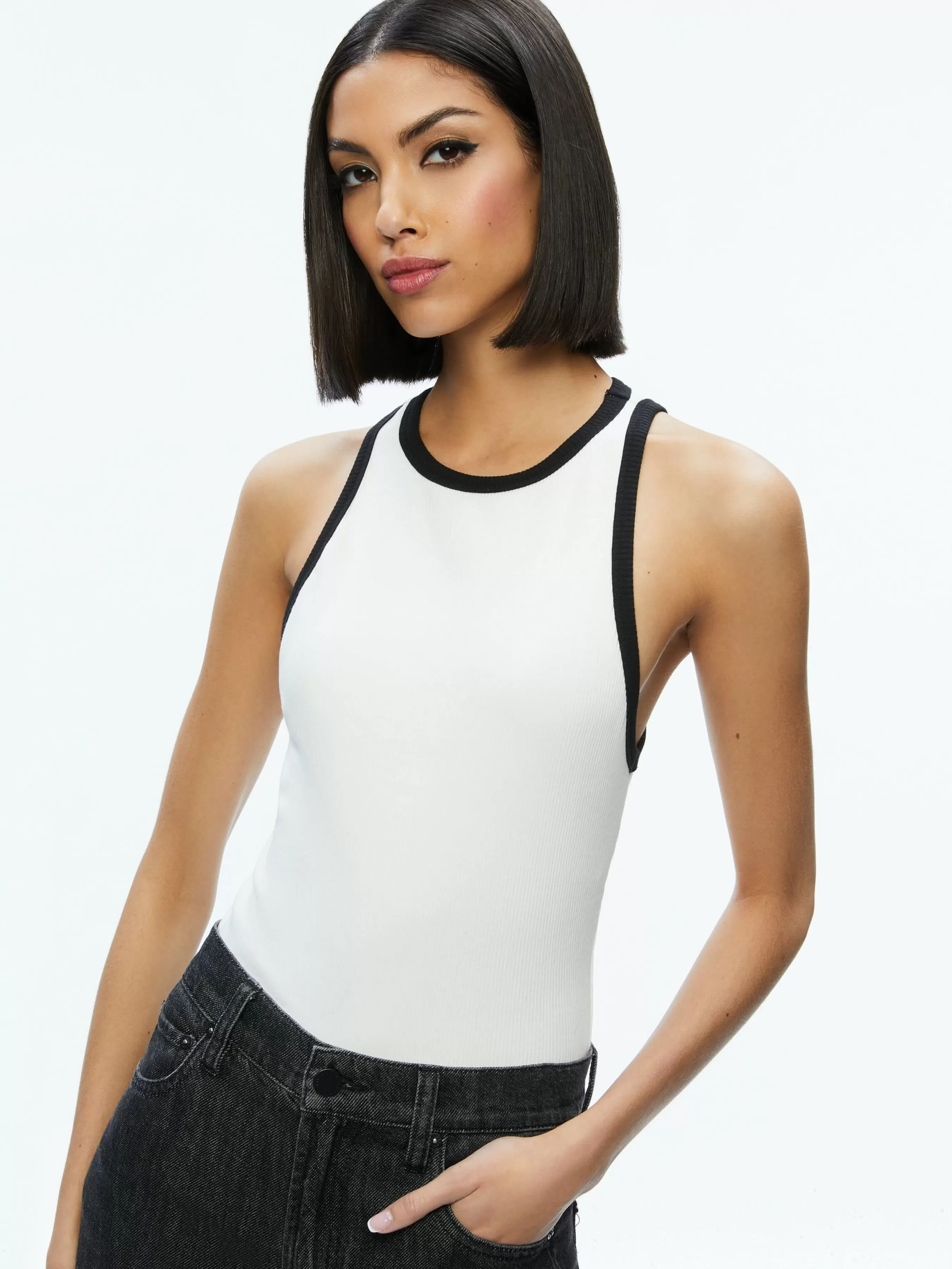 Alice and Olivia MIRTHA RACERBACK TANK