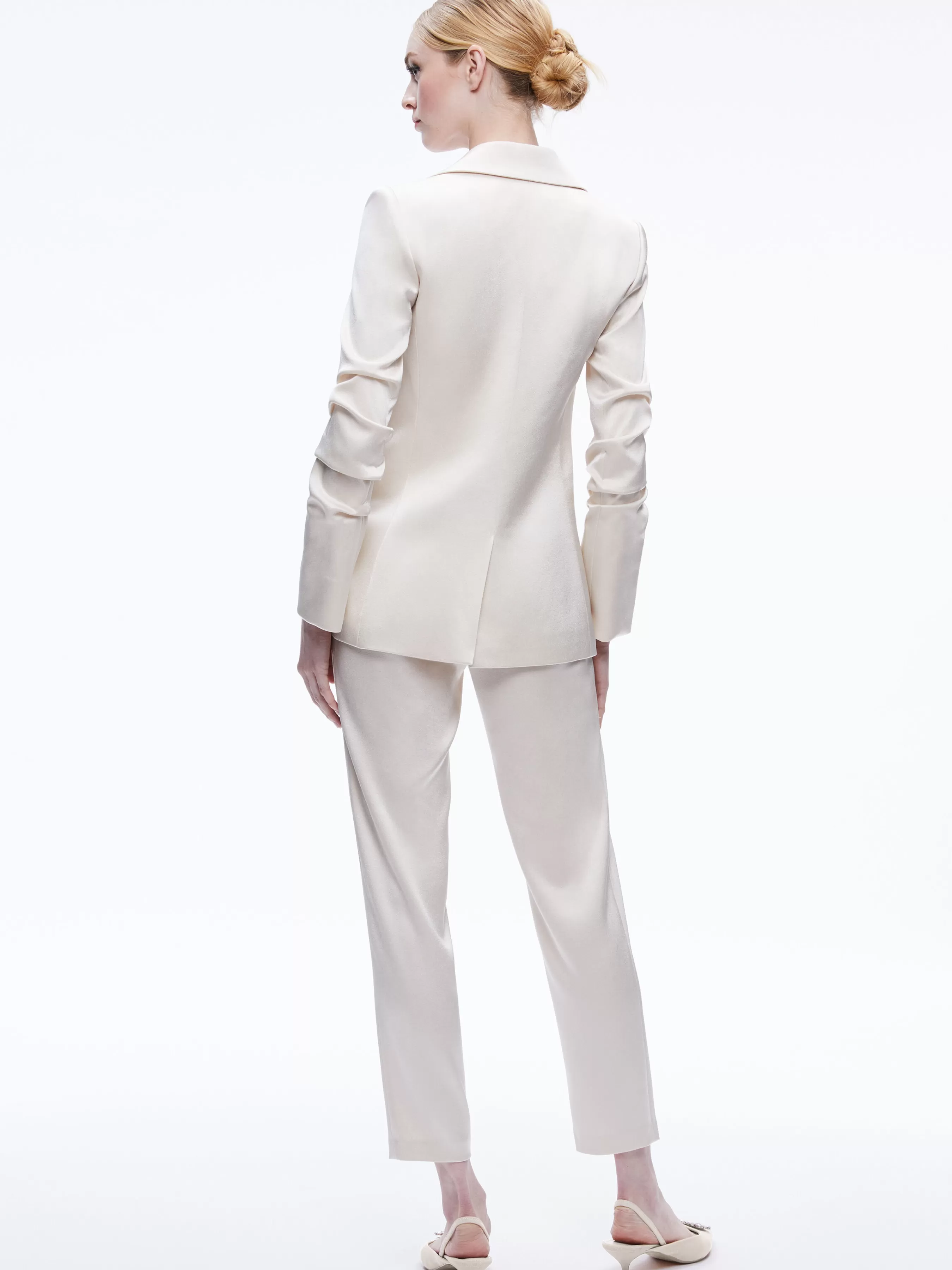 Alice and Olivia PAILEY FTTED NOTCH COLLAR BLAZER + JESSIE SLIM PANT