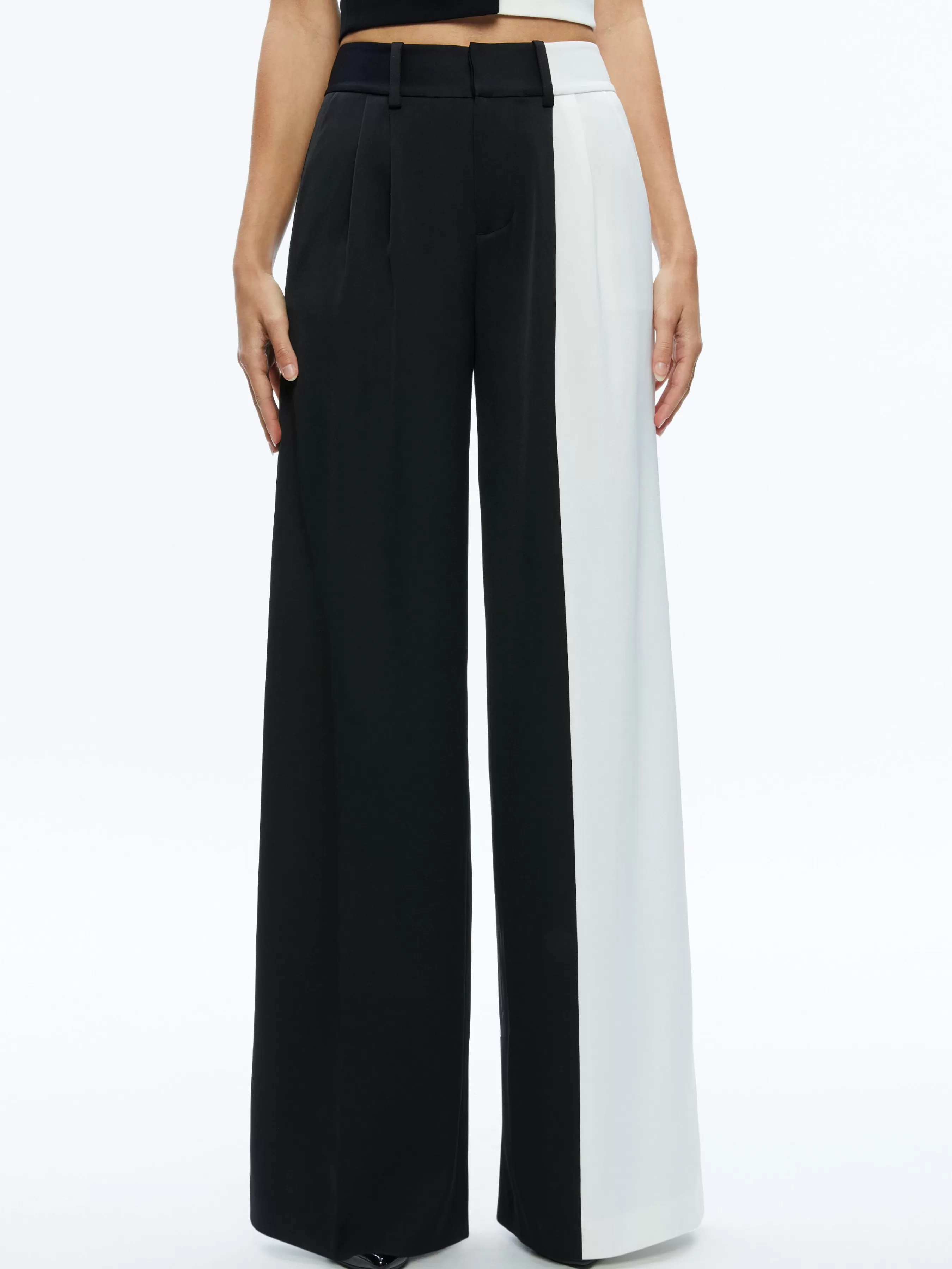 Alice and Olivia POMPEY COLOR BLOCK PANT