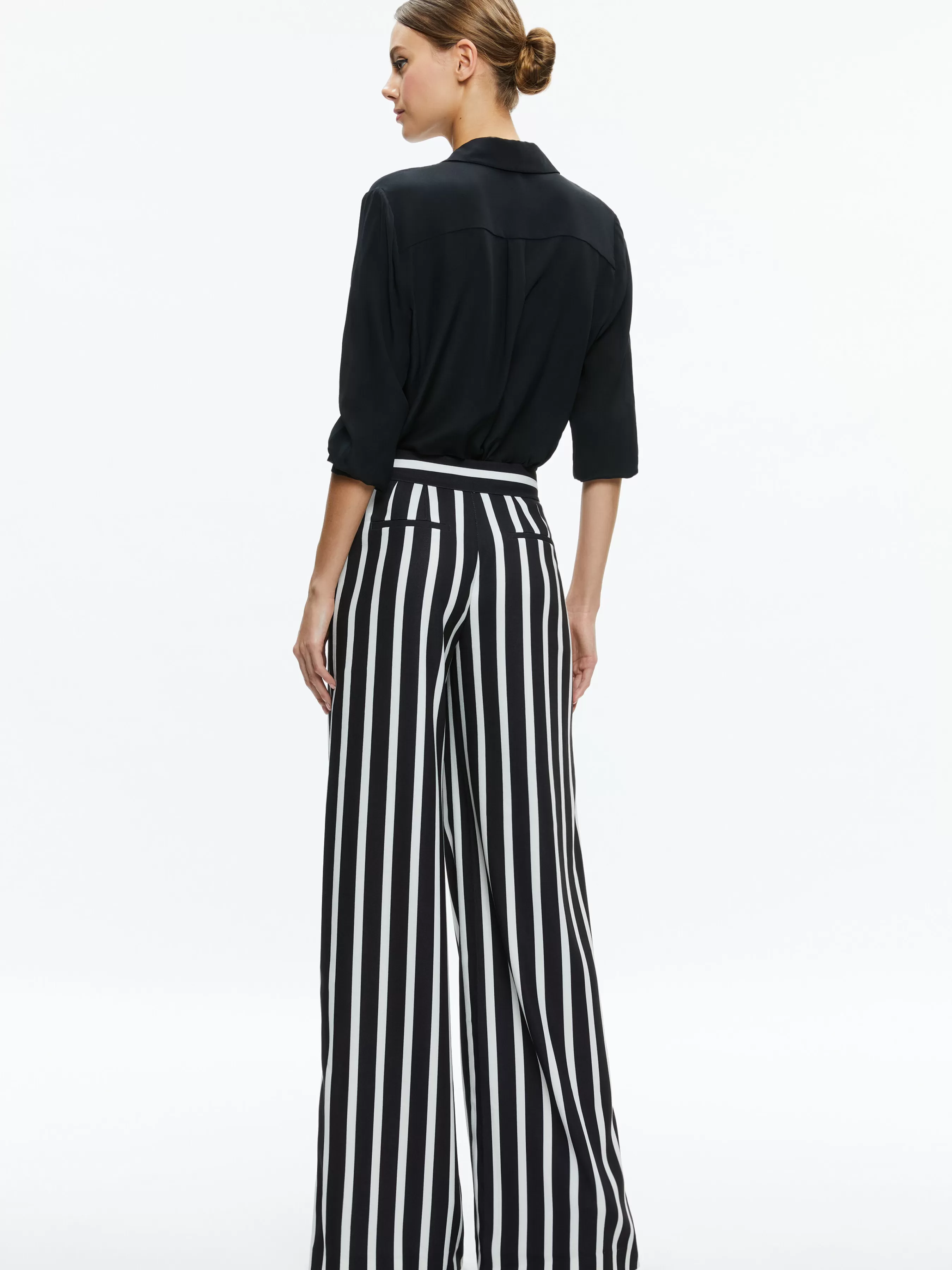 Alice and Olivia POMPEY HIGH WAISTED PLEATED PANTS