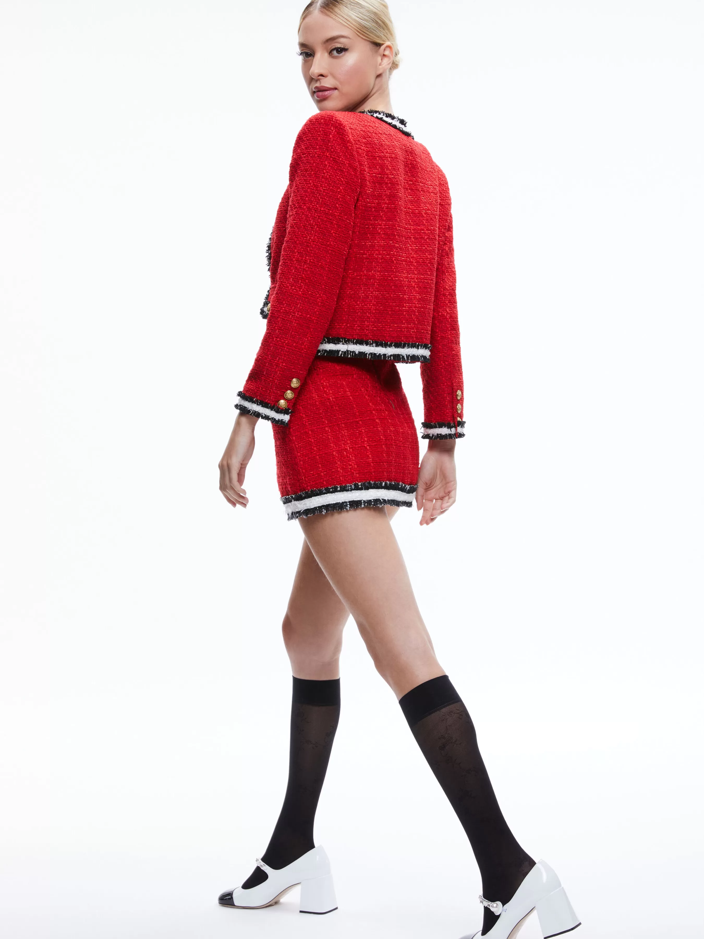 Alice and Olivia RUBI TWEED MINI SKIRT