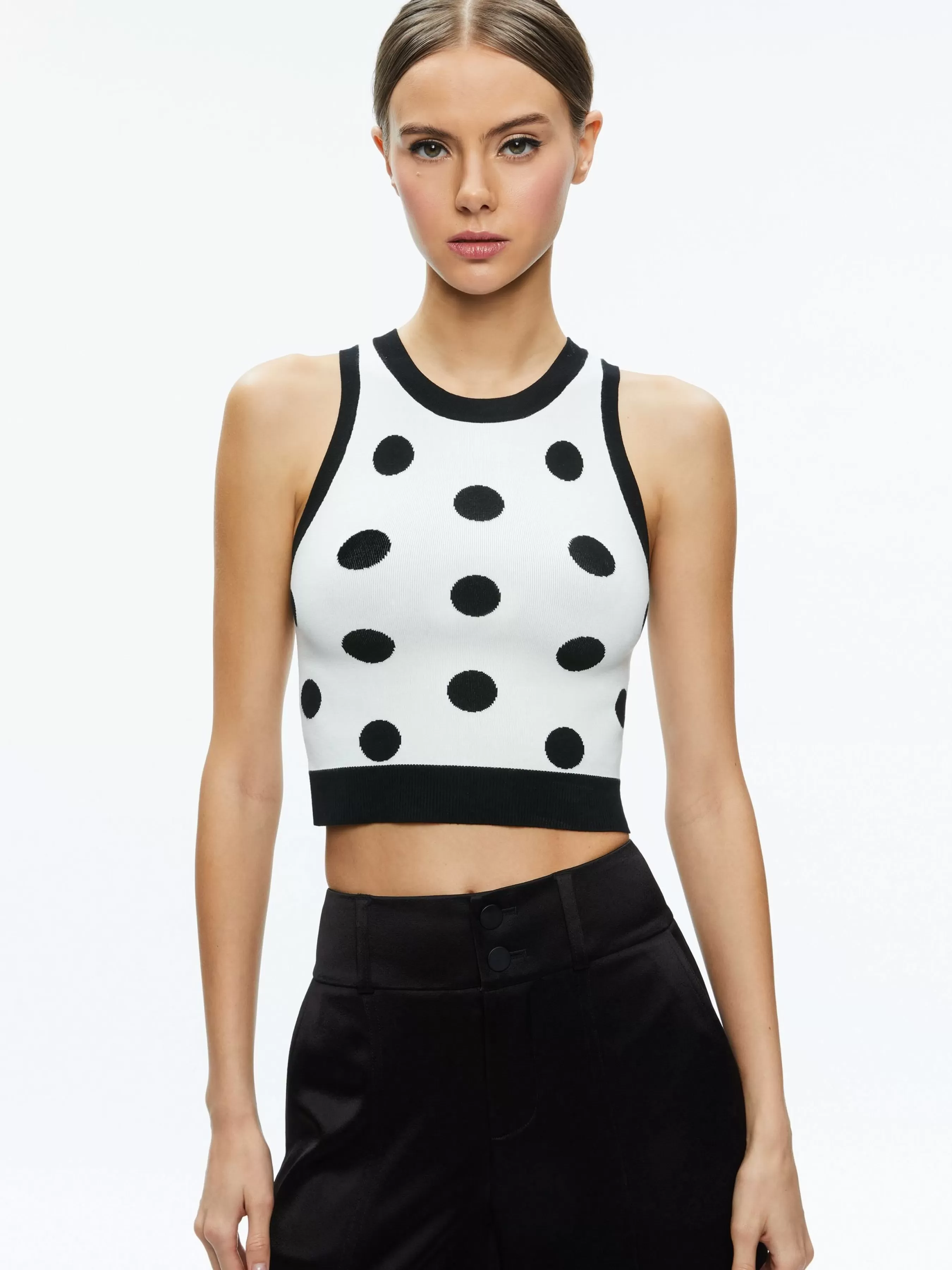 Alice and Olivia RYDEL CROPPED TANK + TOMASA HIGH RISE PANT