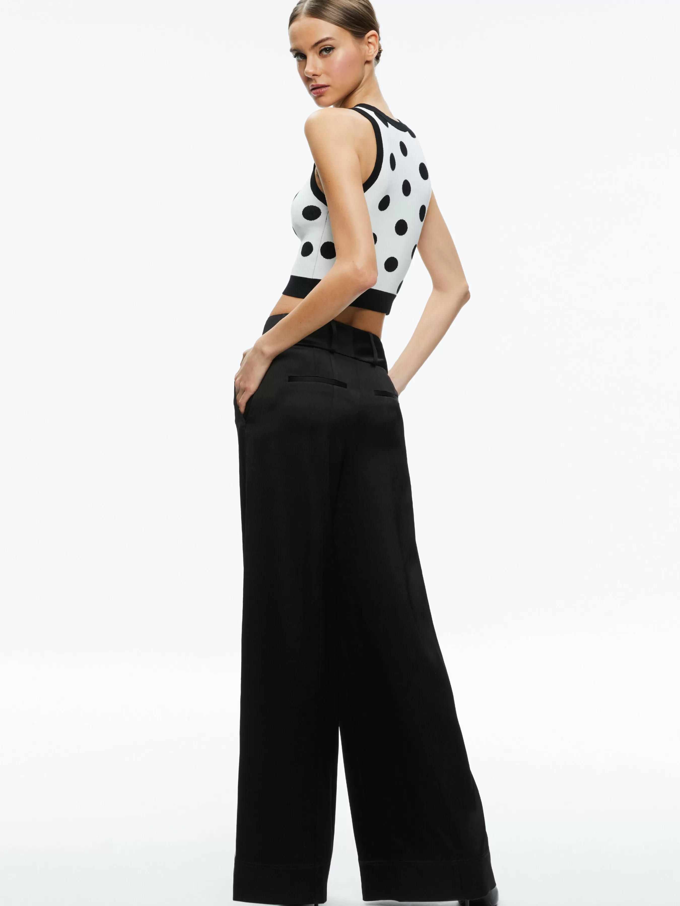 Alice and Olivia RYDEL CROPPED TANK + TOMASA HIGH RISE PANT