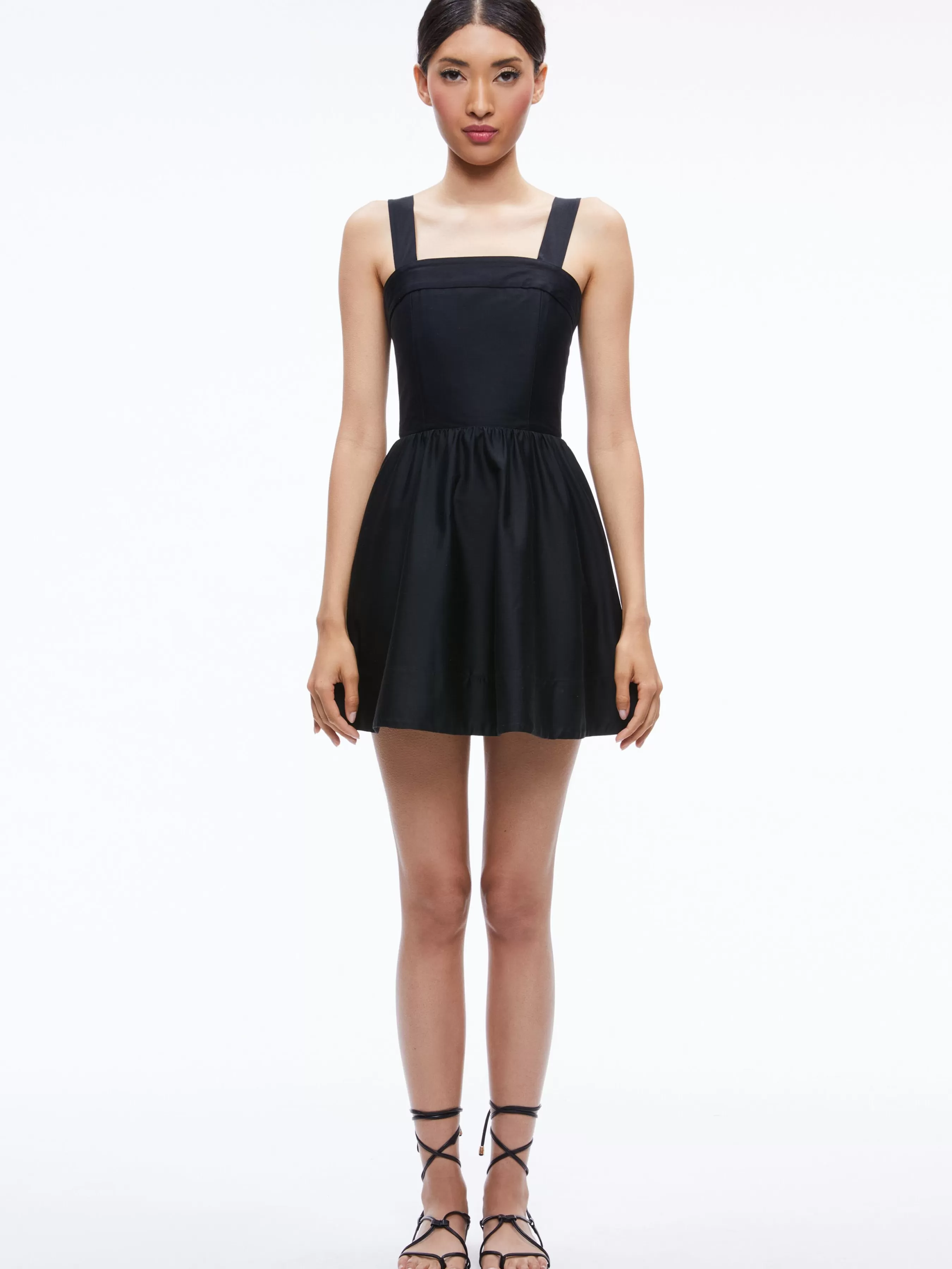 Alice and Olivia SAIGE TIE BACK MINI DRESS