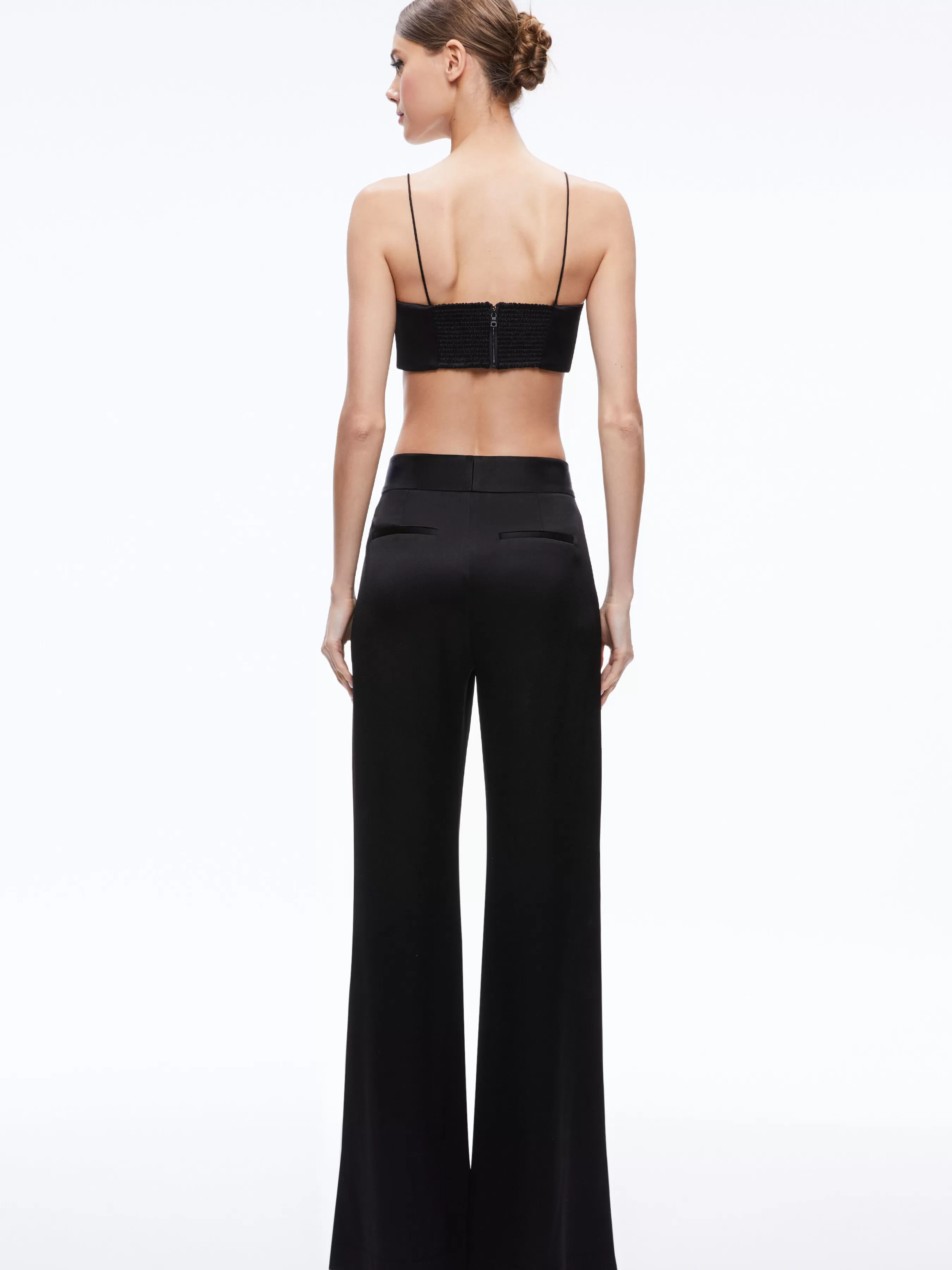 Alice and Olivia SASHA THIN STRAP CROP TOP