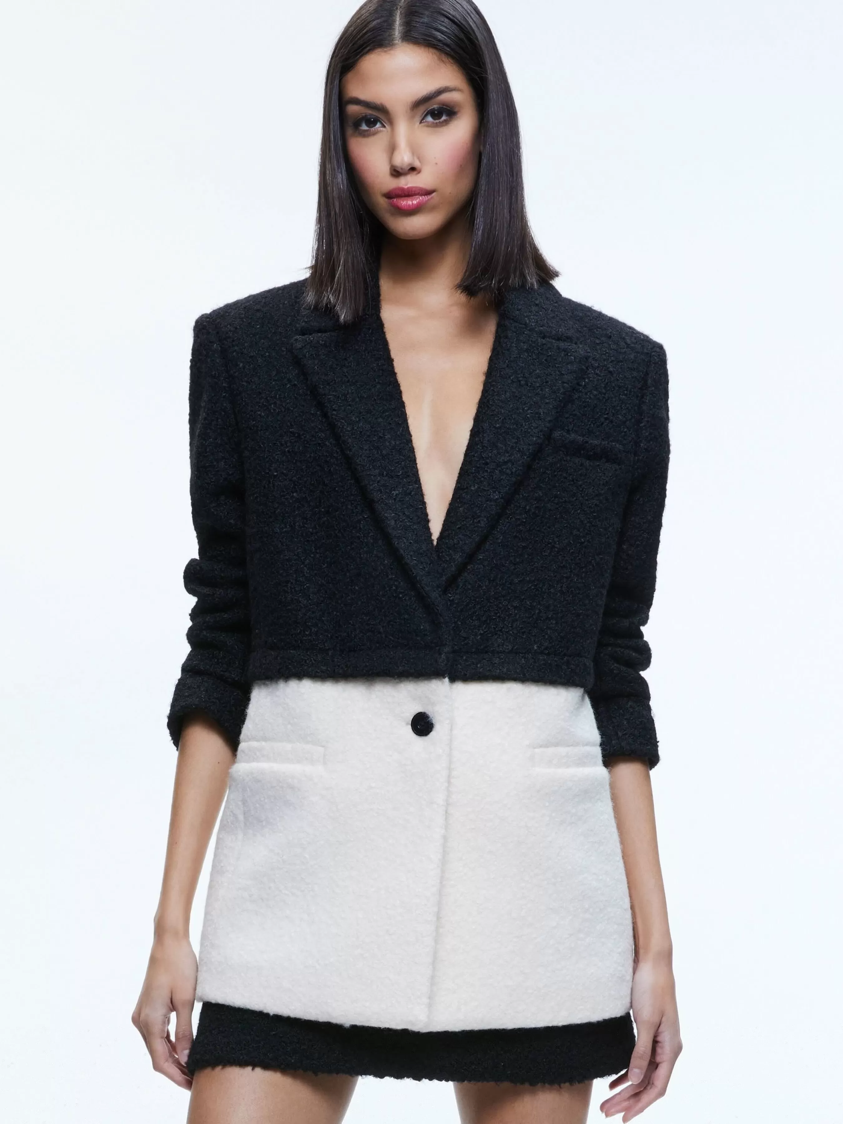 Alice and Olivia SHAN OVERSIZED TWO-FER BLAZER