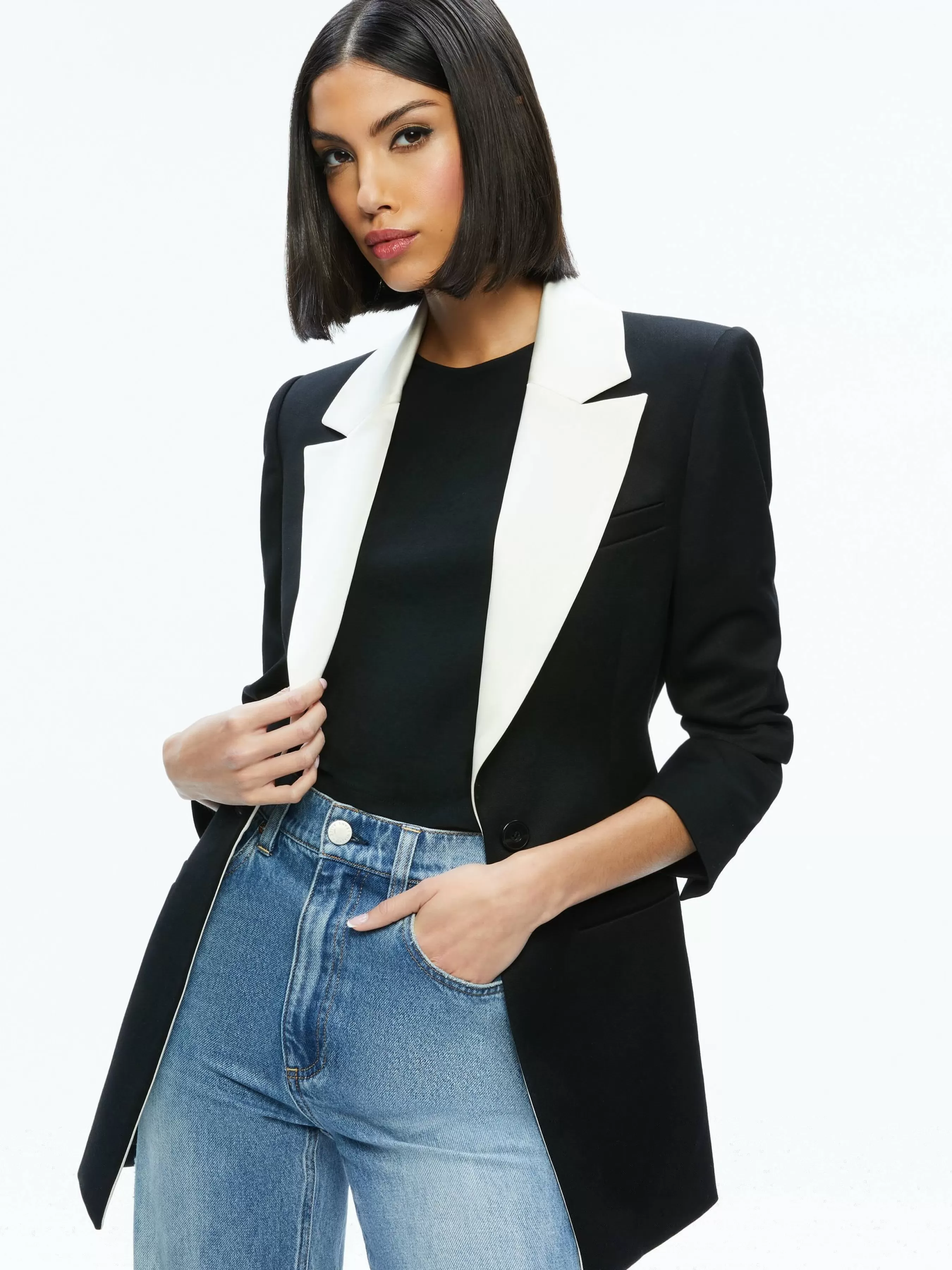 Alice and Olivia SILVIE FITTED BLAZER