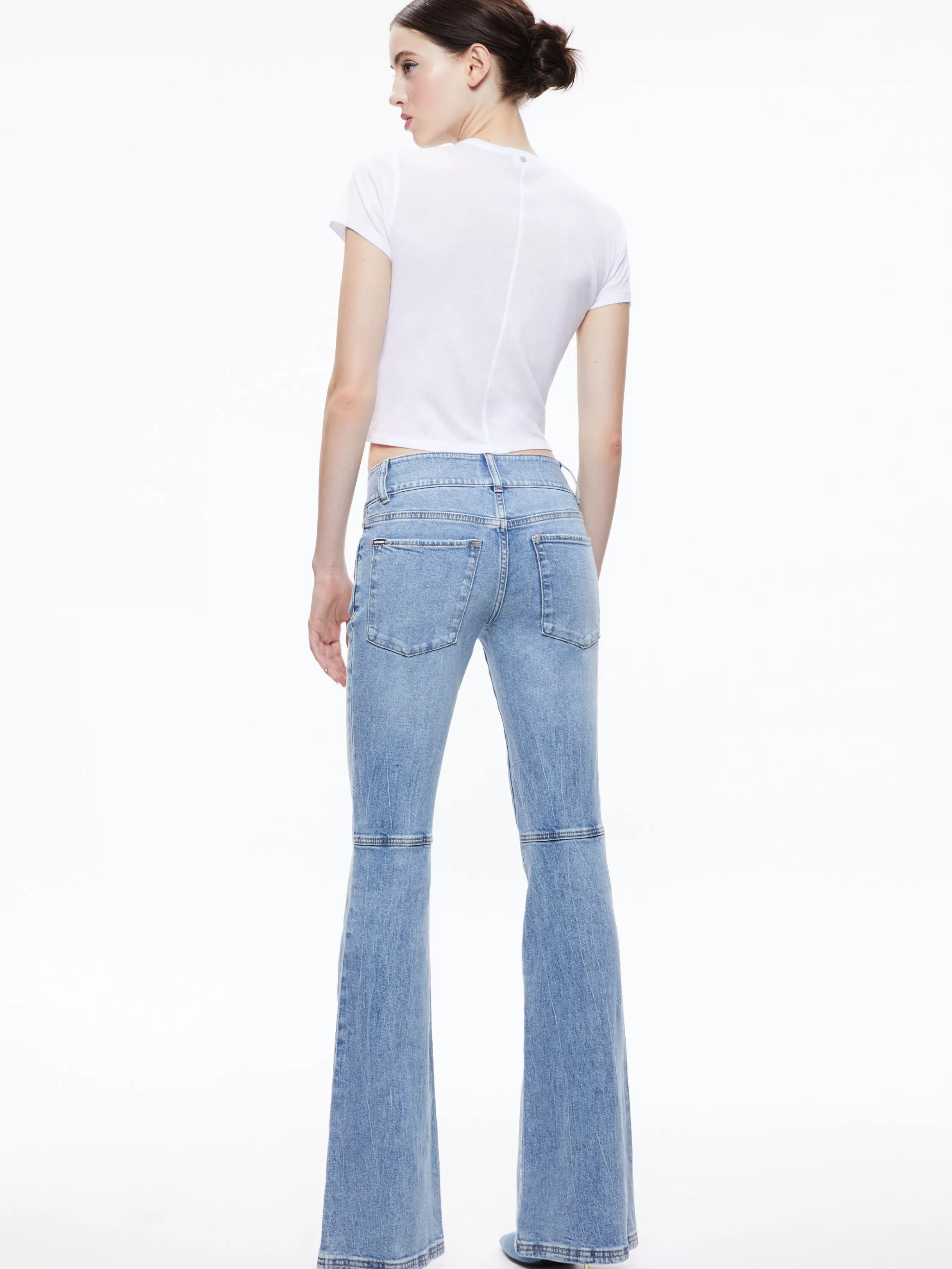 Alice and Olivia STACEY LOW RISE BELL BOTTOM JEAN