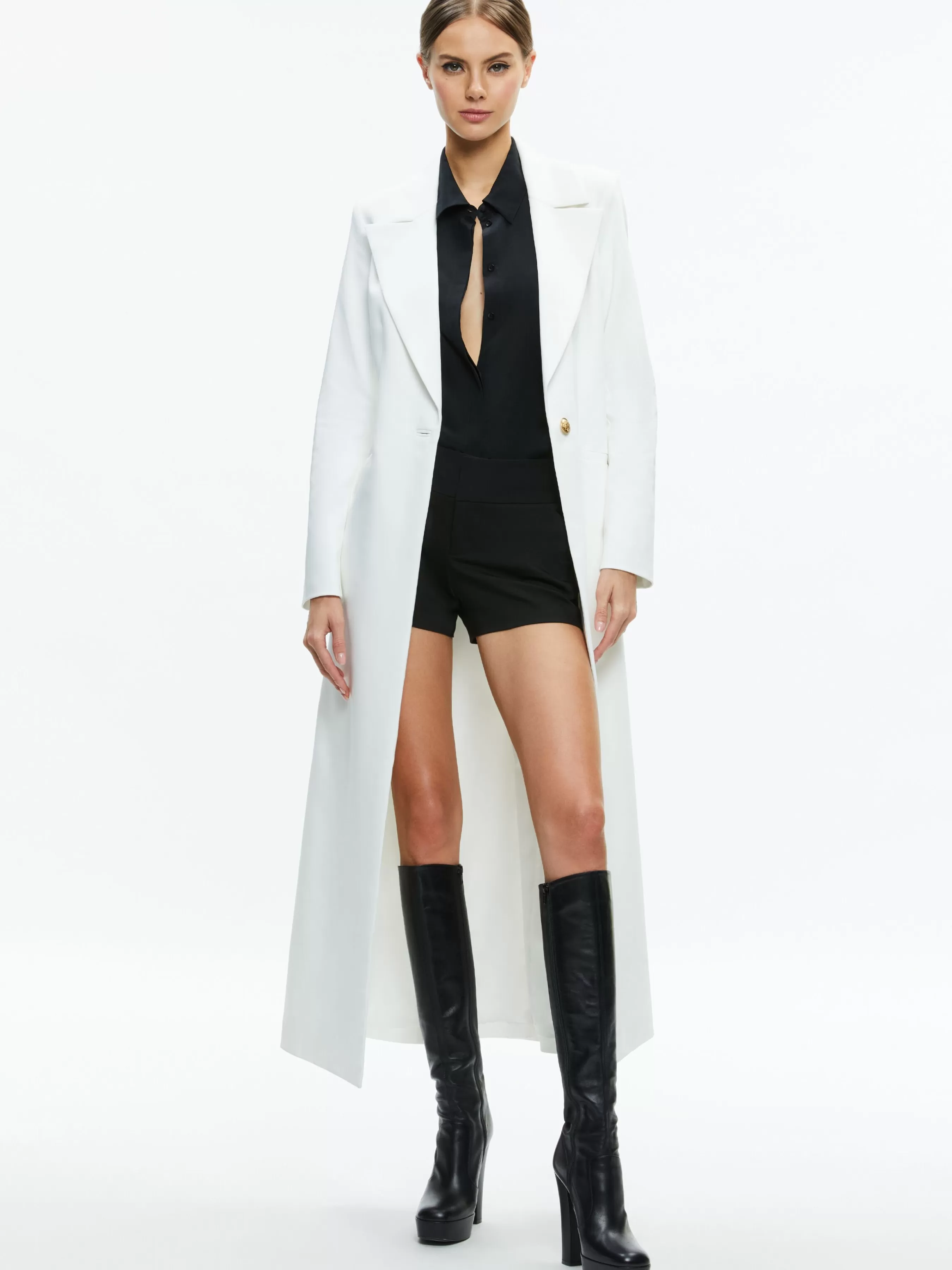 Alice and Olivia THEO NOTCH COLLAR COAT