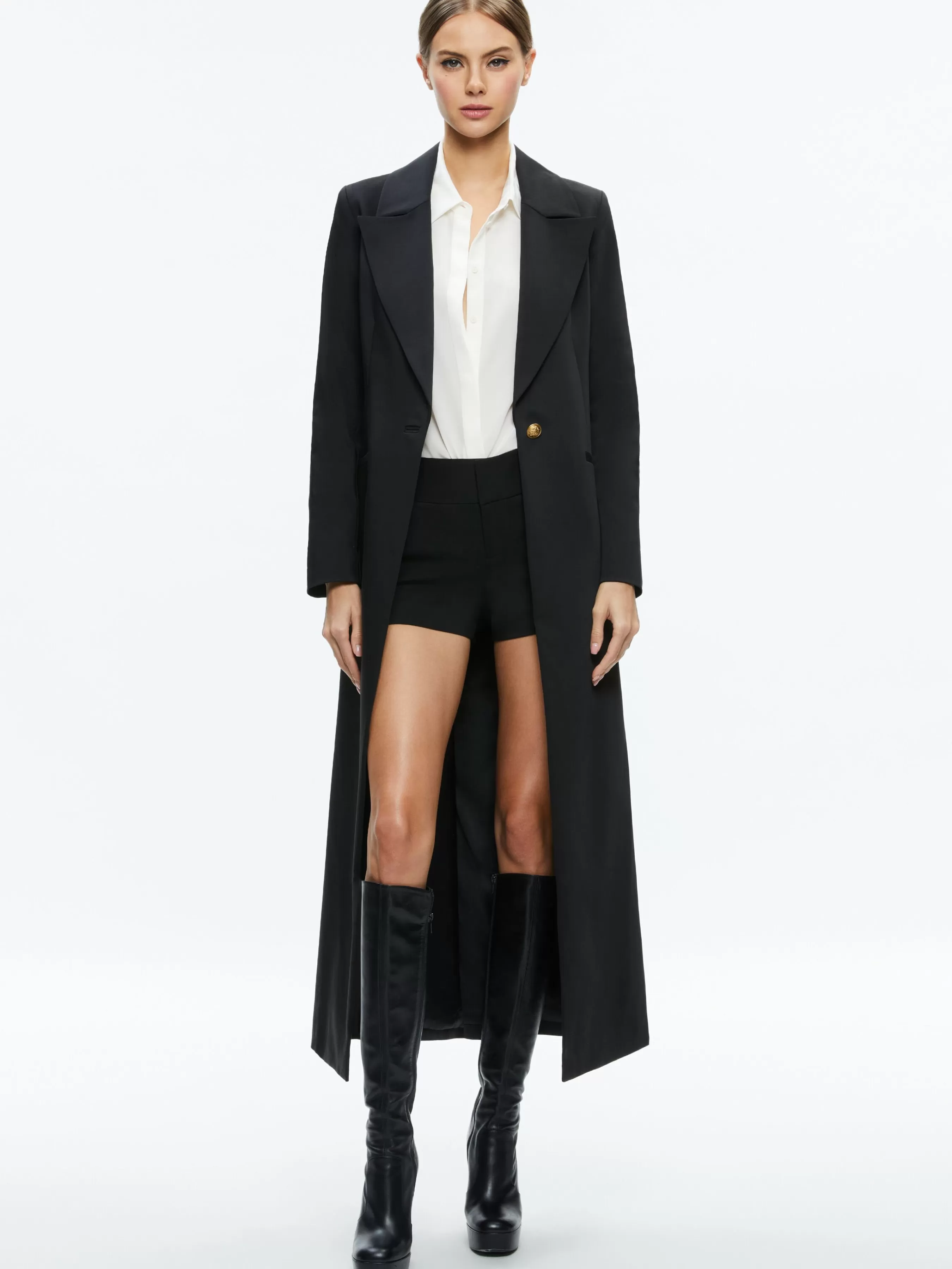 Alice and Olivia THEO NOTCH COLLAR COAT