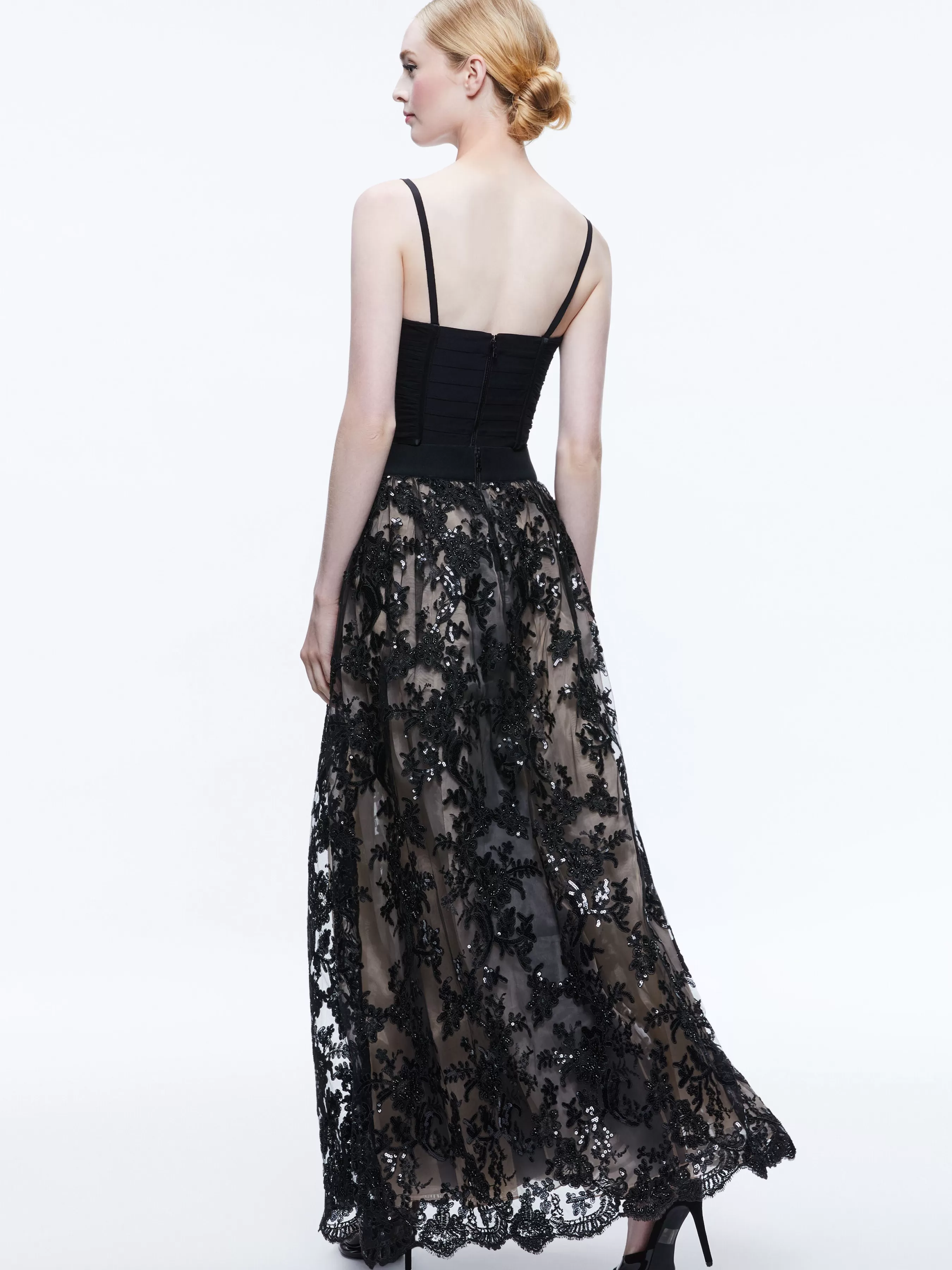 Alice and Olivia TINA EMBELLISHED GOWN SKIRT