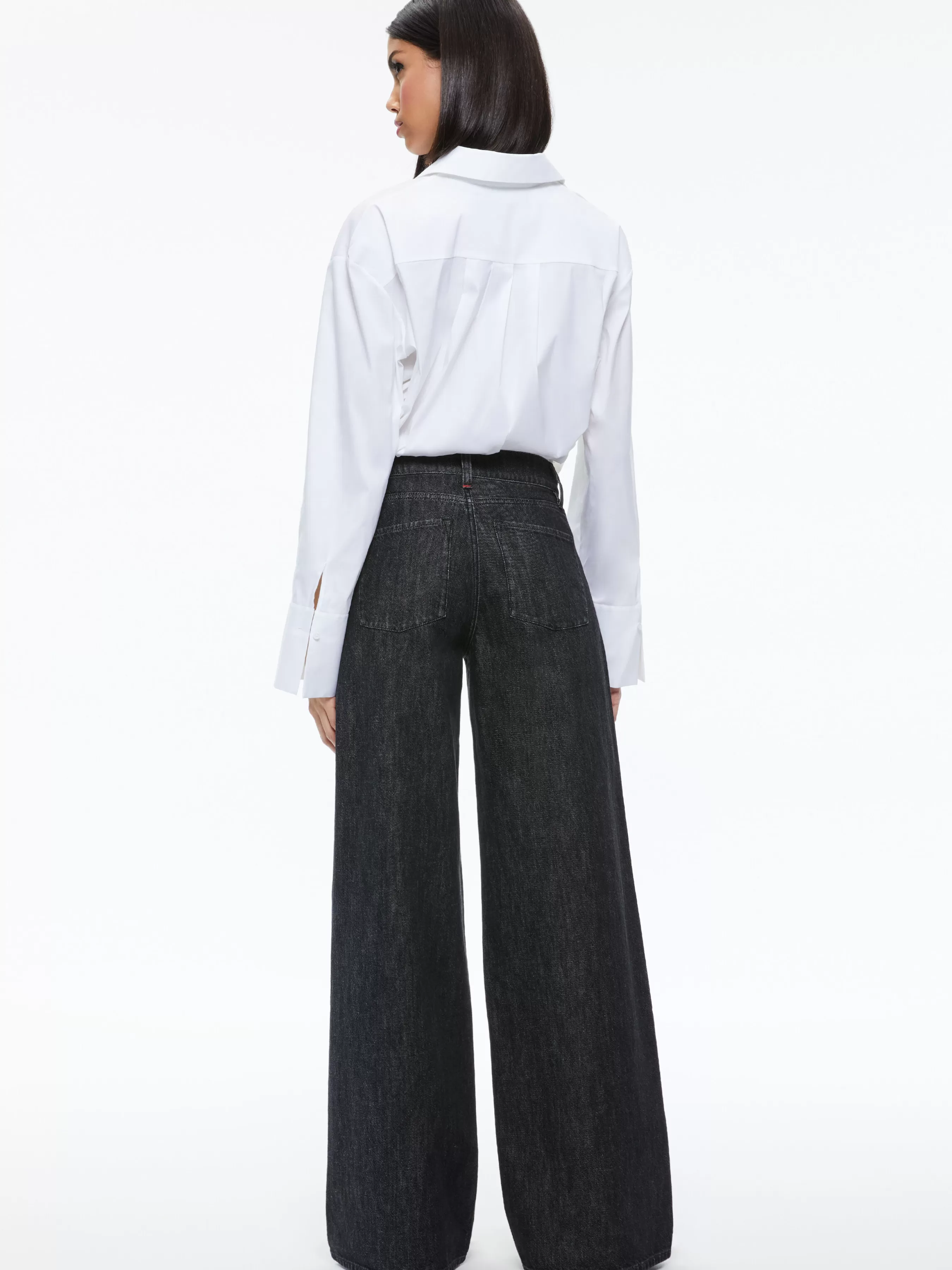 Alice and Olivia TRISH MID RISE BAGGY JEAN