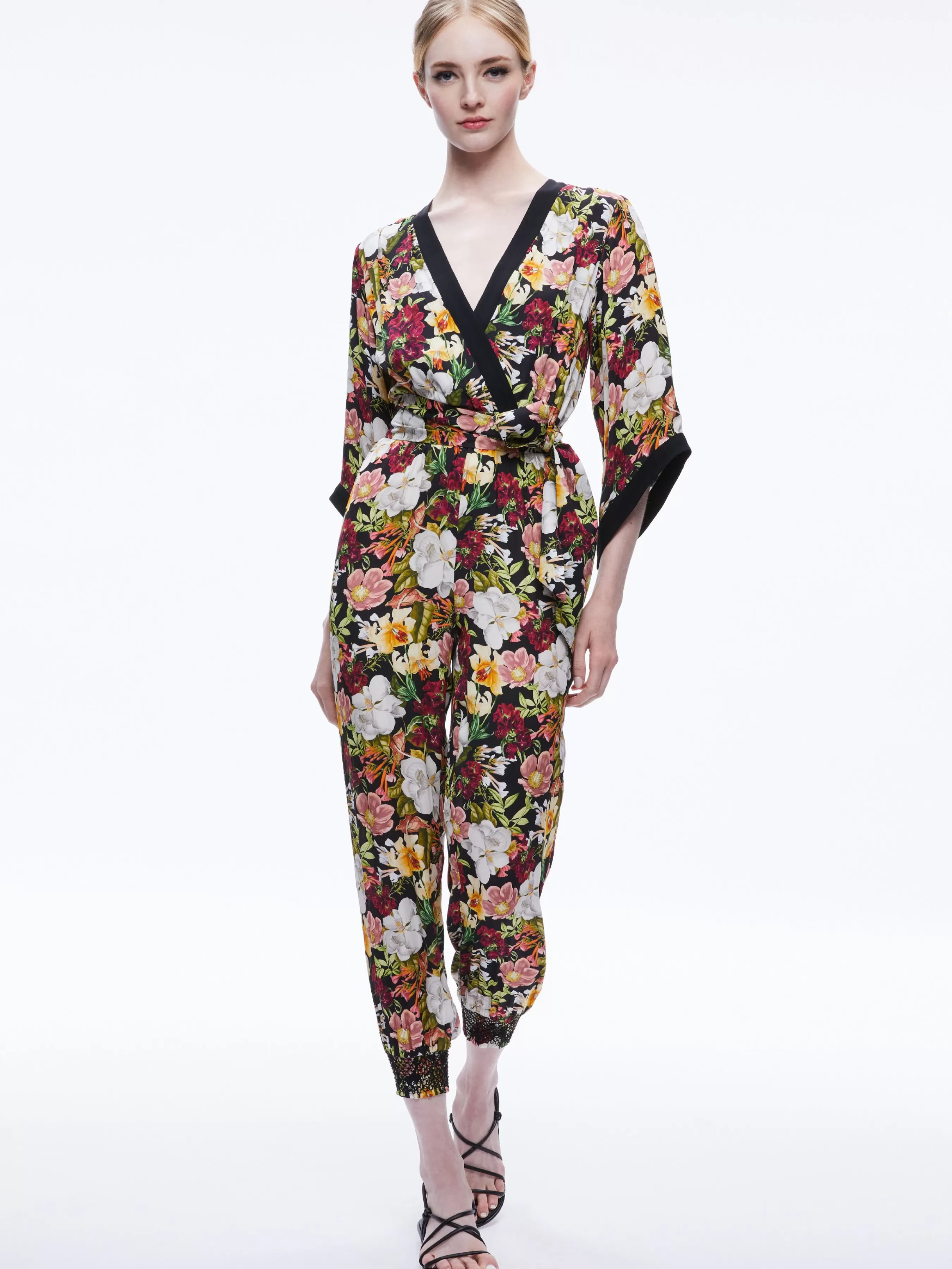 Alice and Olivia WALDA WRAP FRONT JUMPSUIT